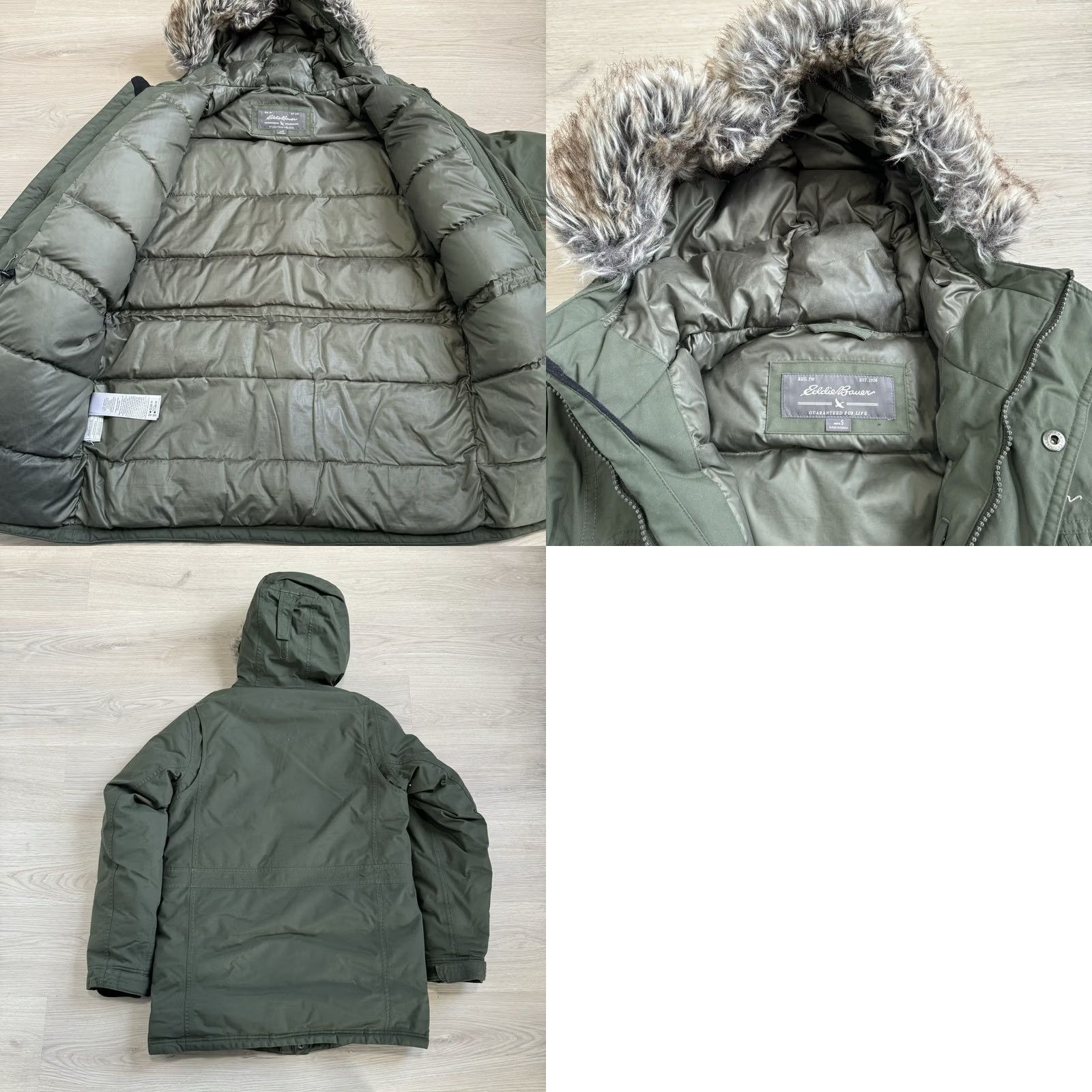 Eddie Bauer Eddie Bauer Parka Men Superior Down Weatheredge Hooded Snap Zipper Green S Parka Size S XS? Size US S / EU 44-46 / 1 - 8 Thumbnail