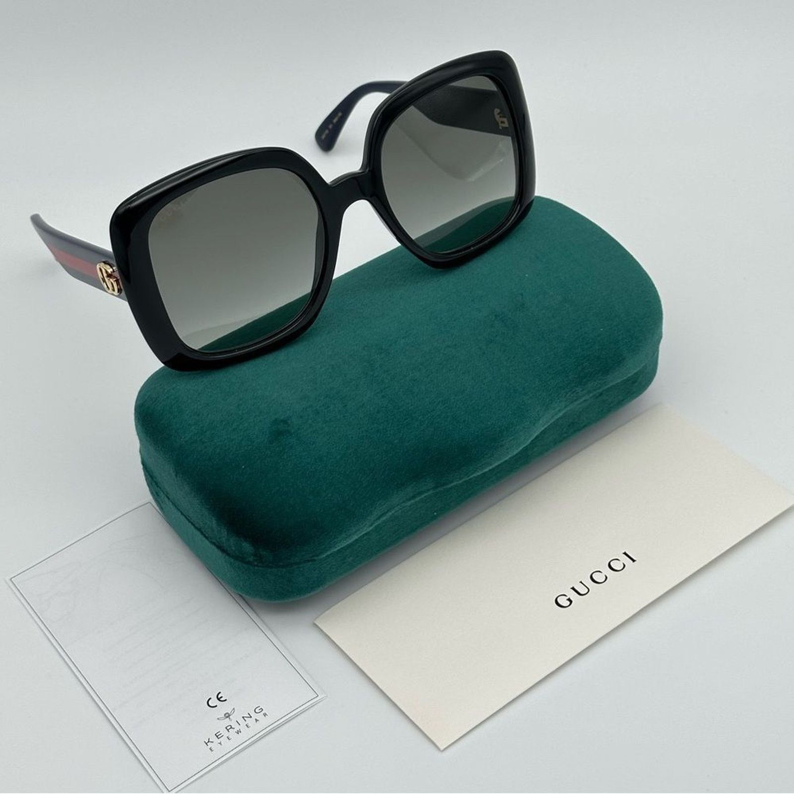 Gucci BRAND NEW GUCCI GG0713S 001 Black/Blue/Grey Sunglasses Size ONE SIZE - 9 Thumbnail