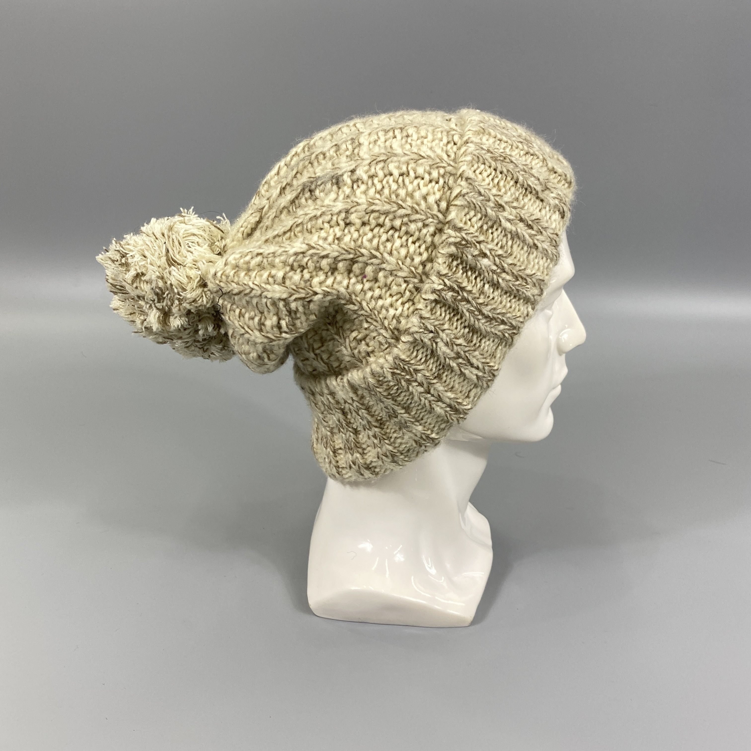 Japanese Brand Tight Knit Beanie Pom Pom -BN785 Size ONE SIZE - 2 Thumbnail