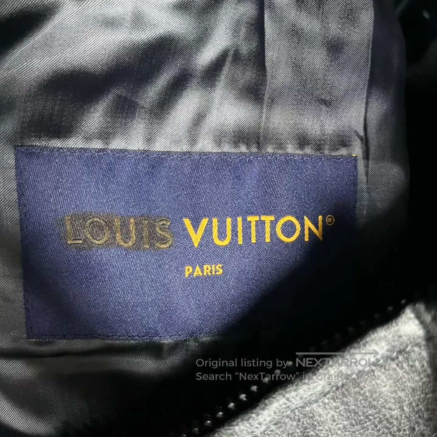 Louis Vuitton Louis Vuitton Letter-printed leather long-sleeve jacket| Size US M / EU 48-50 / 2 - 2 Thumbnail