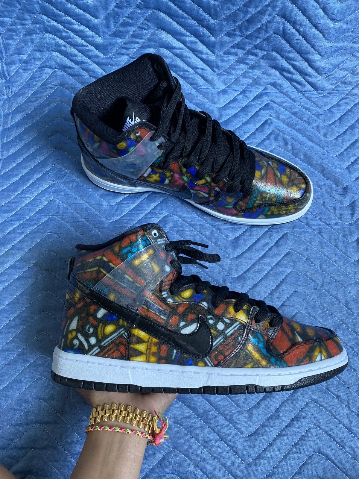 nike dunk high stained glass