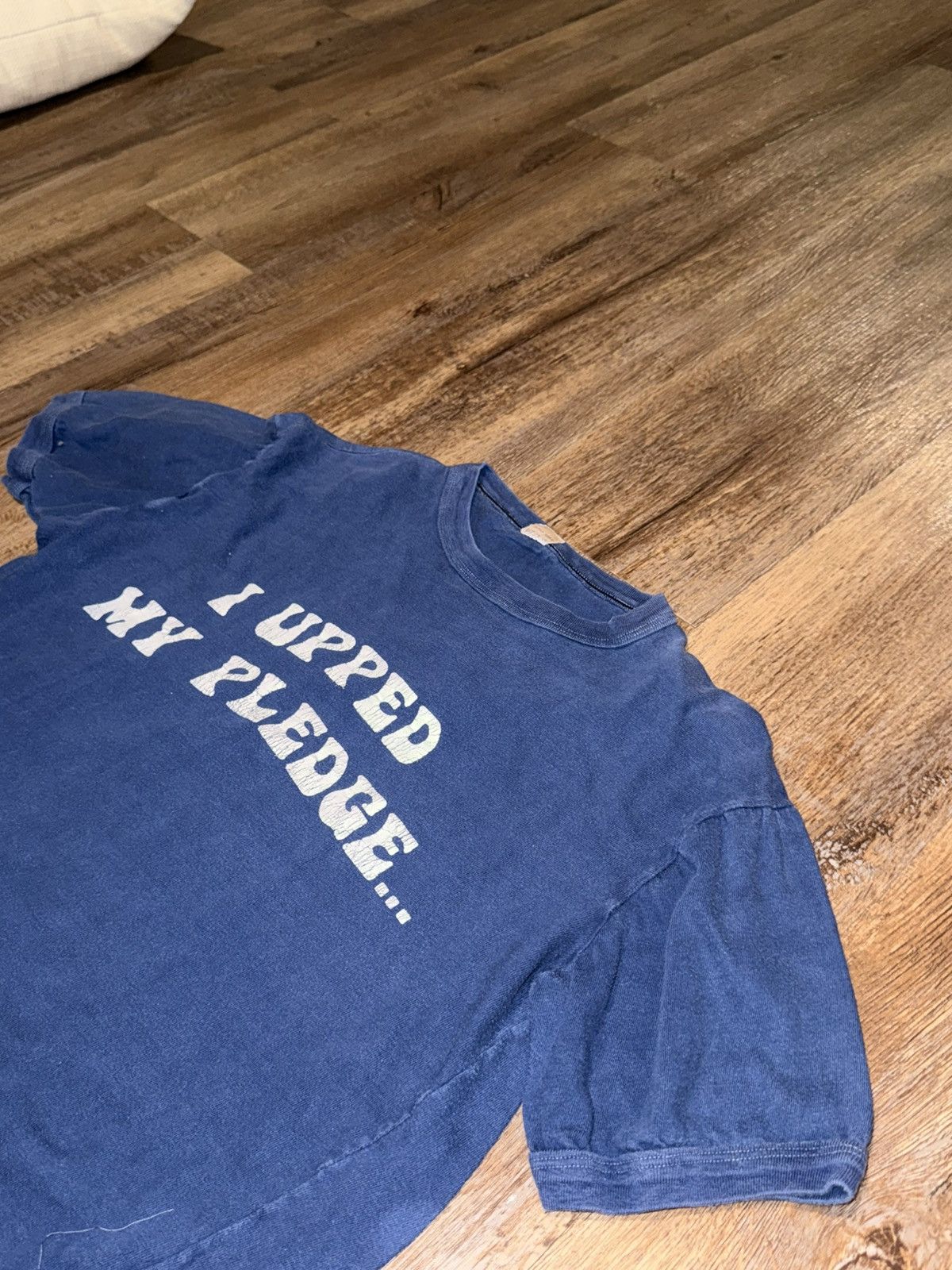 Other “I Upped My Pledge…” Vintage Tee (Blue) Size US S / EU 44-46 / 1 - 3 Thumbnail