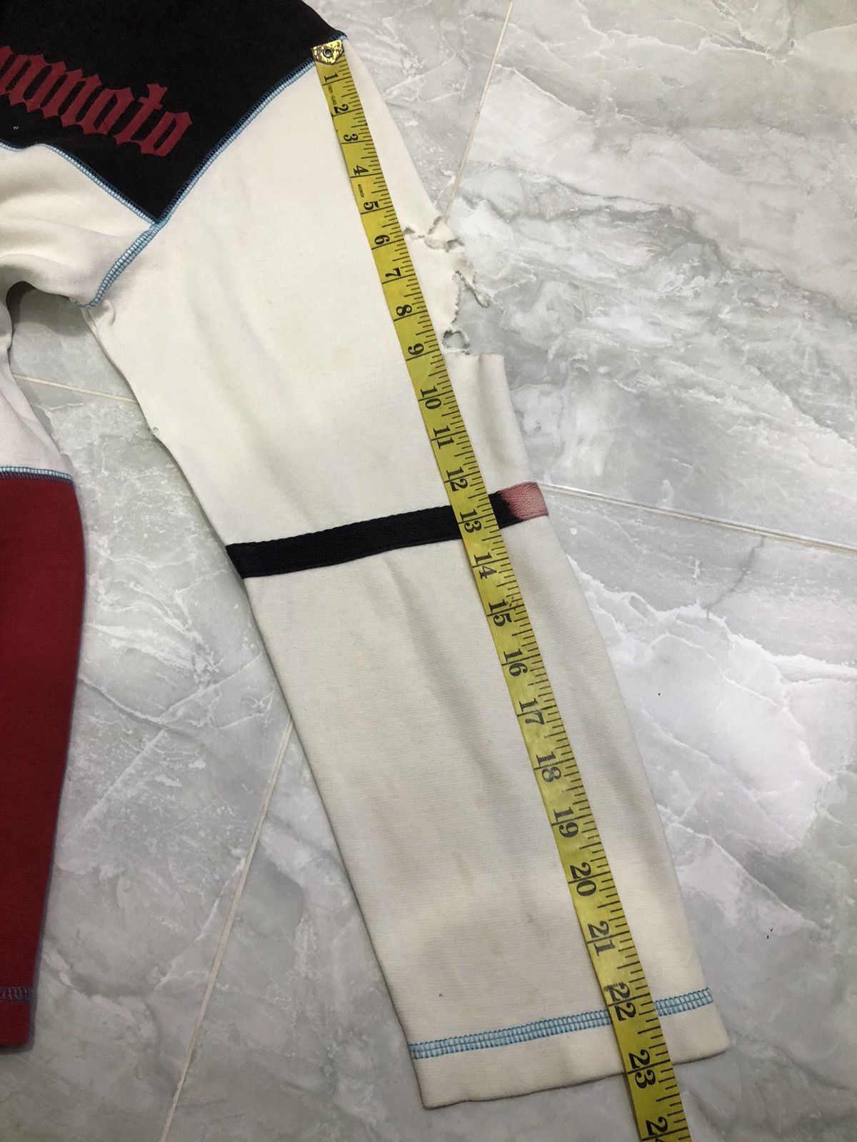 Kansai Yamamoto Vintage 90s Kansai Yamamoto Spellout Cut & Sew Hoodie Size US L / EU 52-54 / 3 - 18 Thumbnail