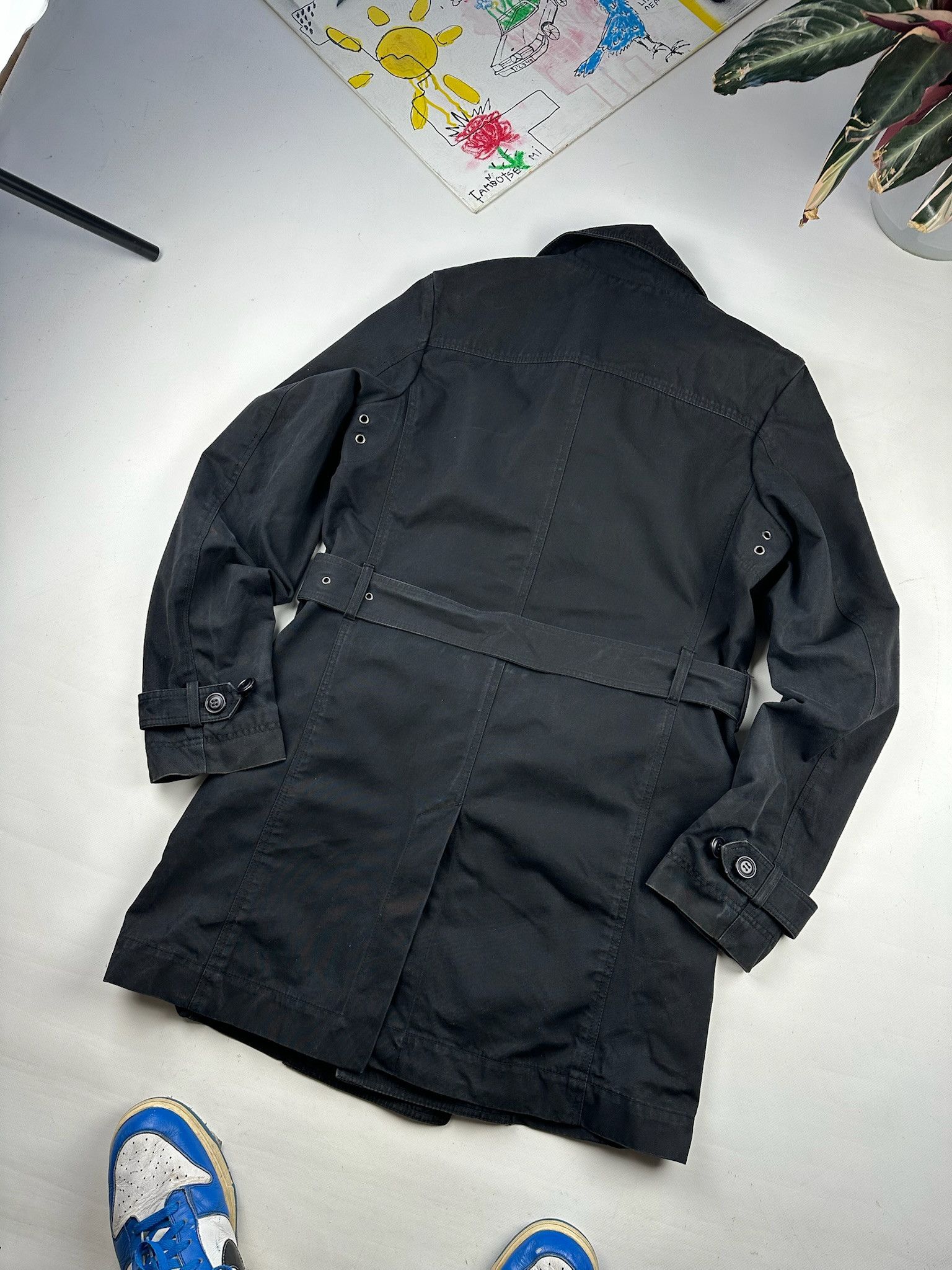 Diesel Diesel Black Belted Trench Coat Size US M / EU 48-50 / 2 - 18 Thumbnail