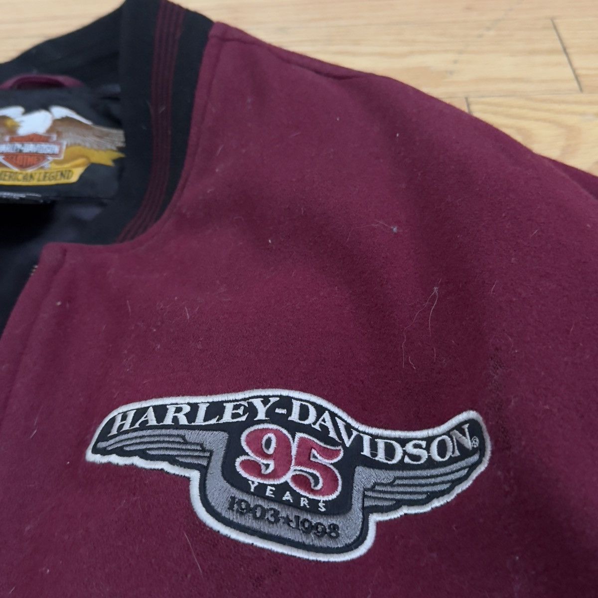 Harley Davidson HARLEY-DAVIDSON 95th Anniversary Varsity Letterman Jacket XL Size US XL / EU 56 / 4 - 3 Thumbnail