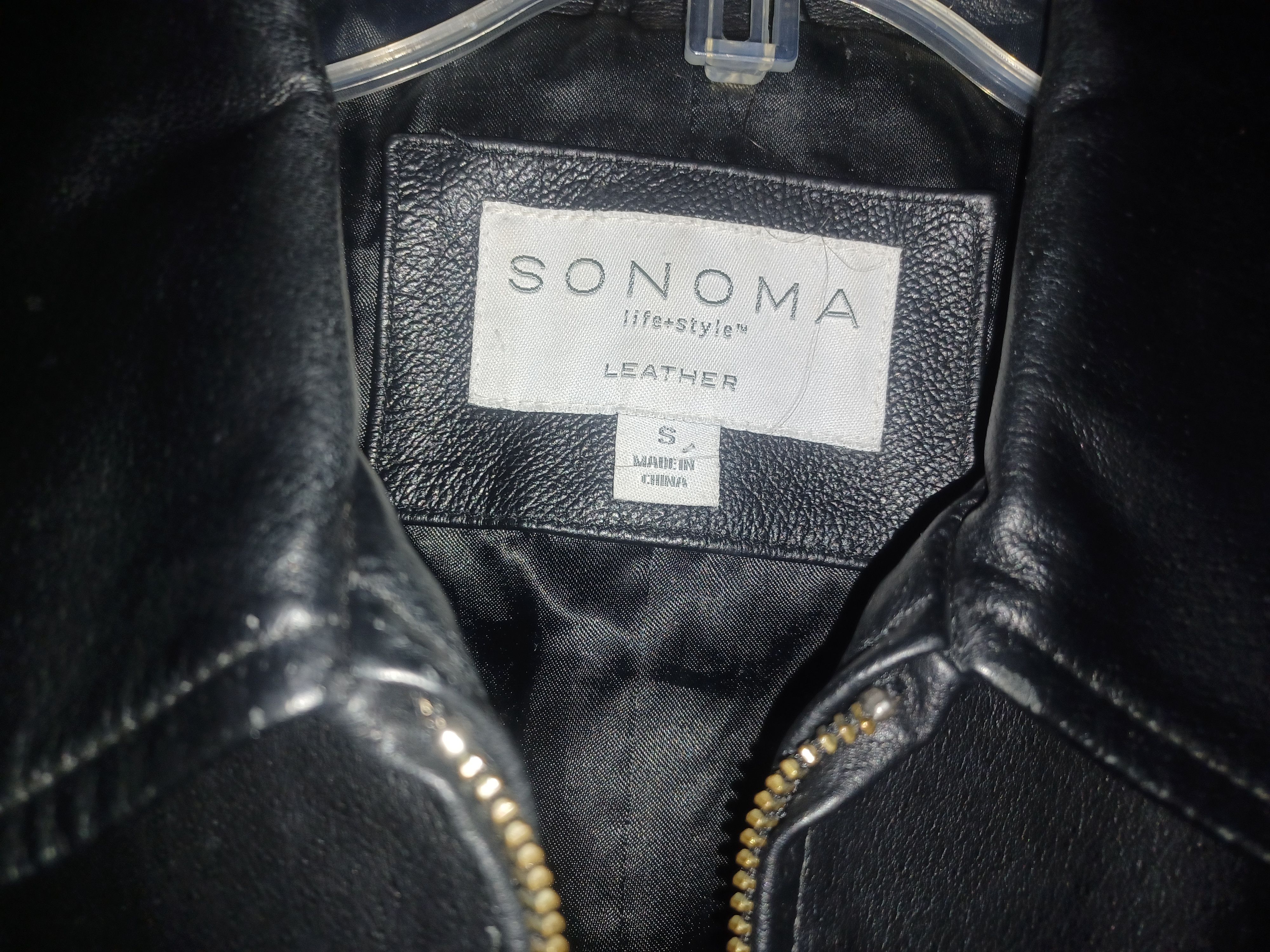 Sonoma Sonoma Women's Leather Coat Small Black Size S / US 4 / IT 40 - 3 Thumbnail