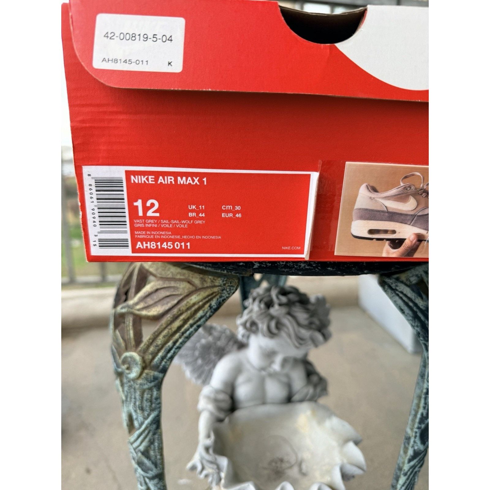 Nike Nike Air Max 1 Grey/White Size 12 AH8145-011 Size US 12 / IT 42 - 12 Thumbnail