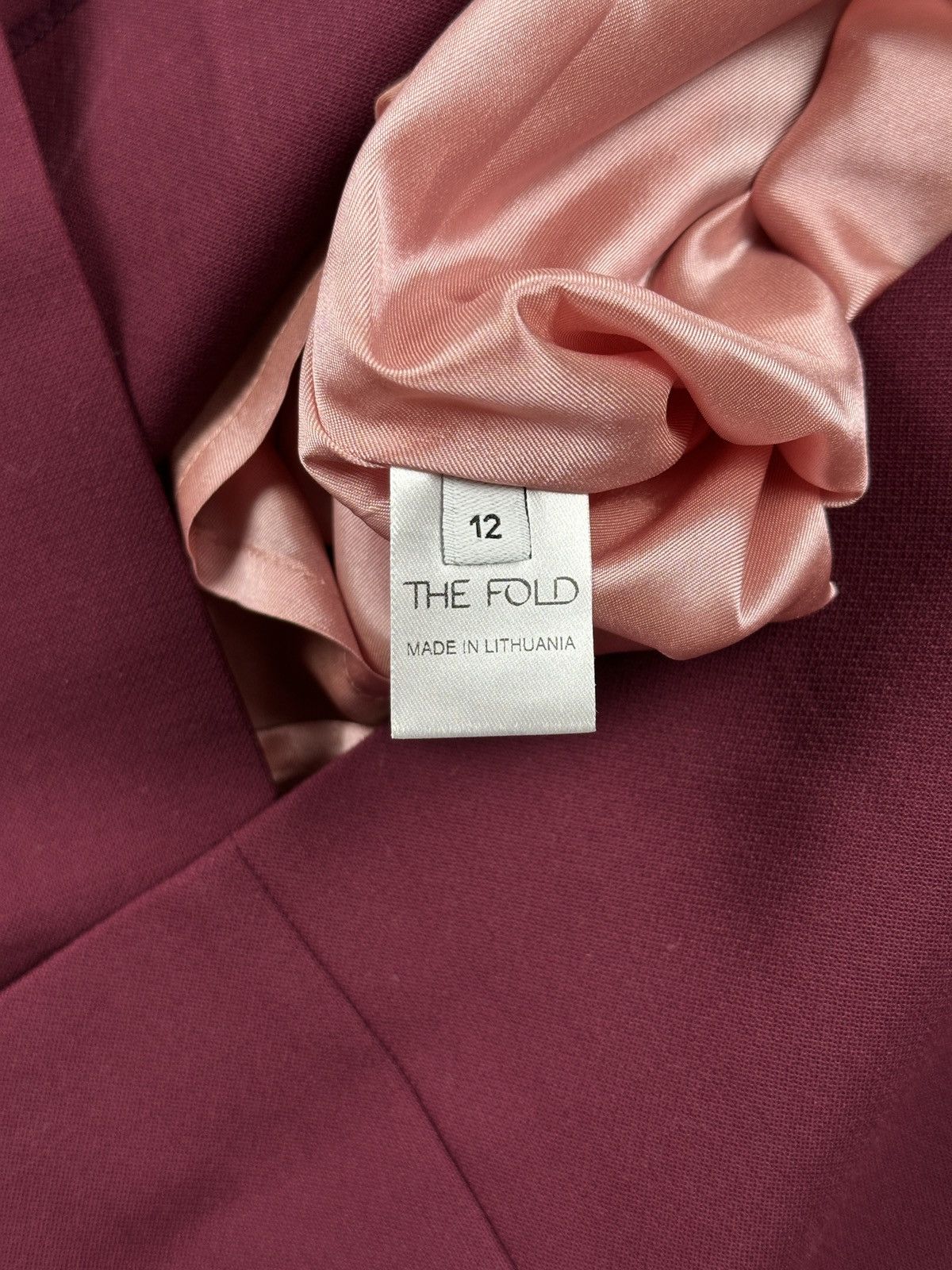 Other The Fold London Northcote Plum Midi Dress Minimal Luxury Lux Size L / US 10 / IT 46 - 11 Thumbnail