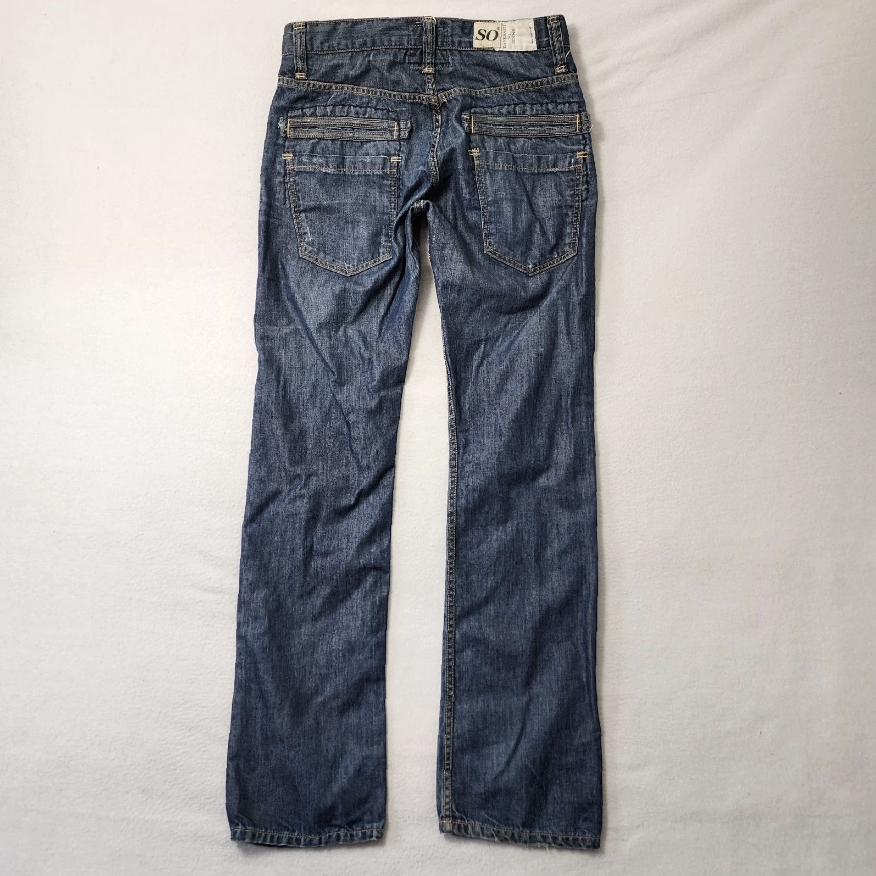 Denime VINTAGE Taverniti SO Jeans Straight Jeans Mens 32x35 Blue Whisker Denim Rare James 19" | Mens Size US 32 / EU 48 - 2 Thumbnail