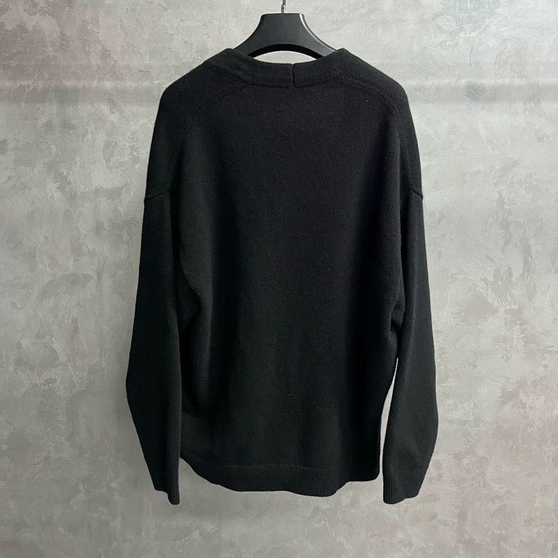 Balenciaga Black VNeck Loose Casual Knit Cardigan-2505 Size US S / EU 44-46 / 1 - 4 Thumbnail