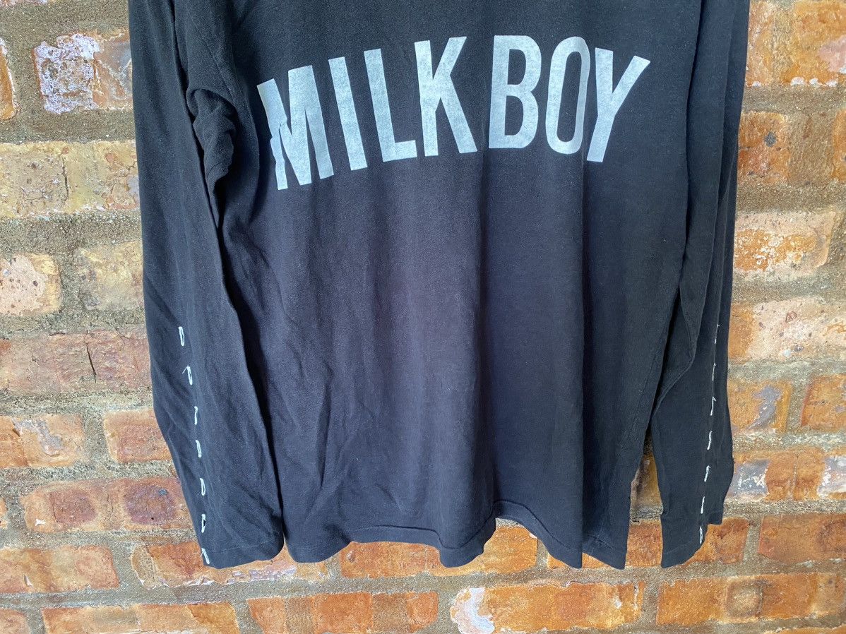 Japanese Brand 1990s MILK BOY spell Out Multi hole button sleeve Size US M / EU 48-50 / 2 - 4 Thumbnail