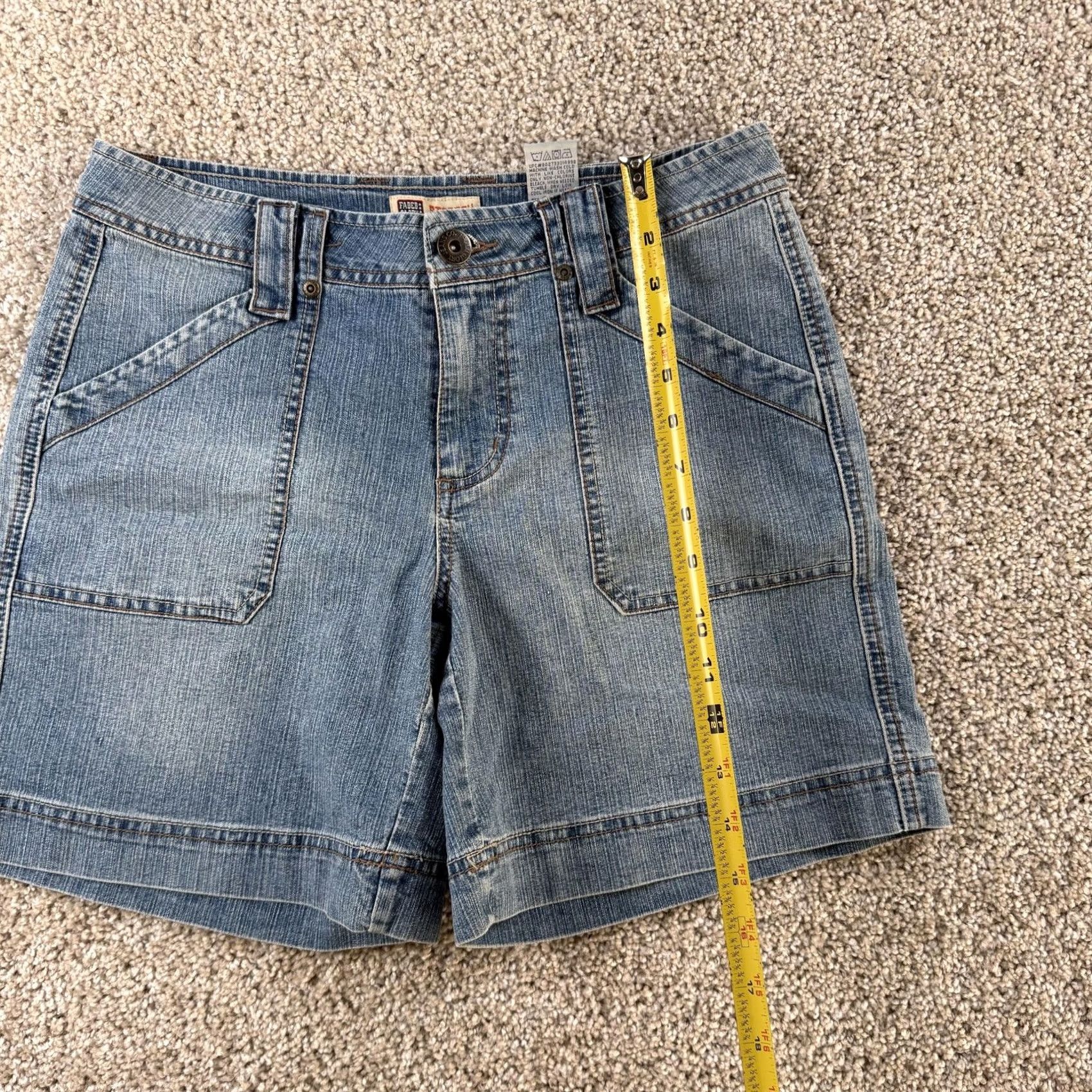 Faded Glory Faded Glory Shorts Womens 4 Blue Denim Utility Pockets Stretch Casual Summer Size 27" / US 4 / IT 40 - 5 Thumbnail