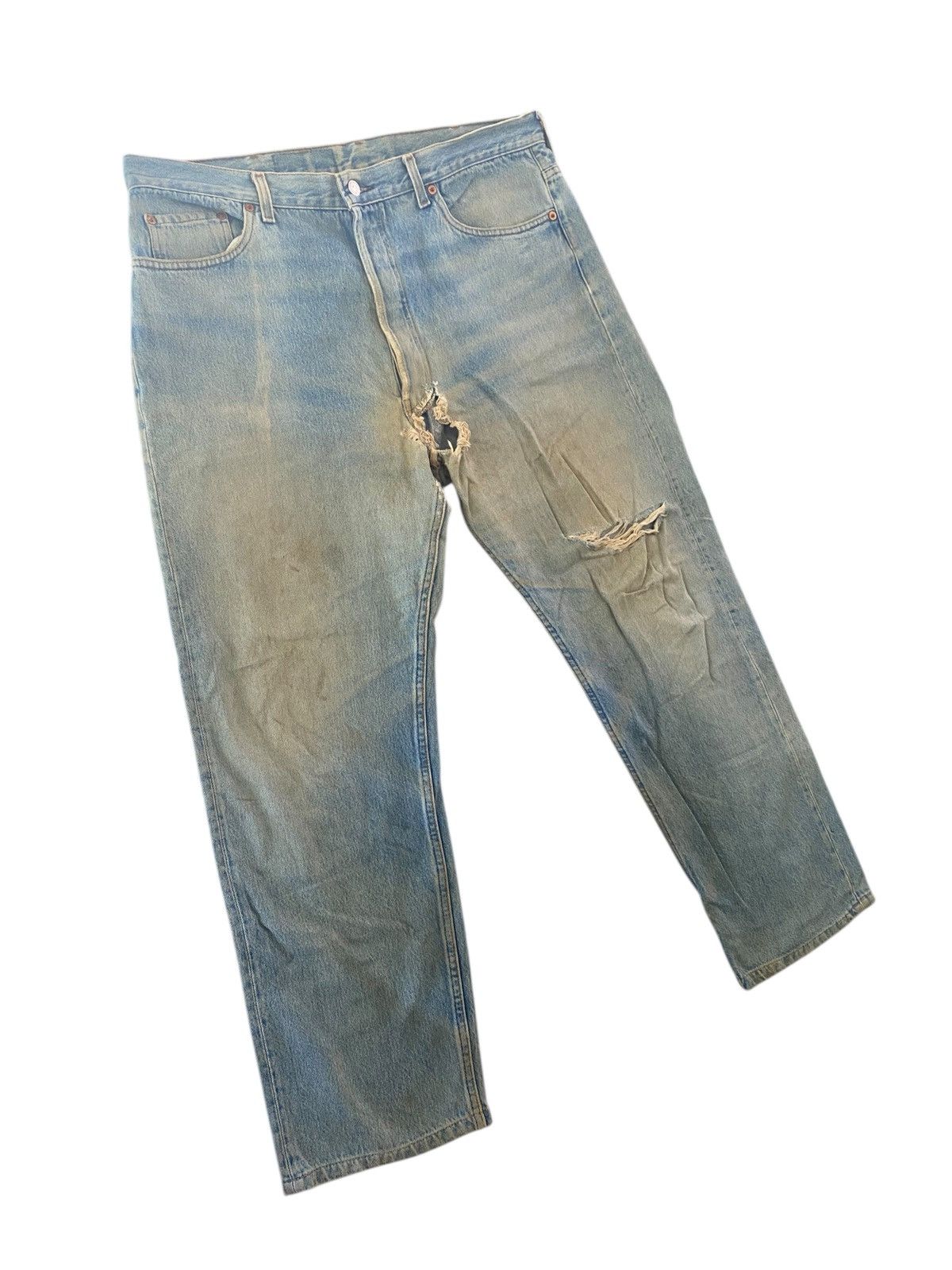 Levi's Vtg Distressed Levi’s 501 Acid Wash Jeans Made in USA Size US 38 / EU 54 - 16 Thumbnail
