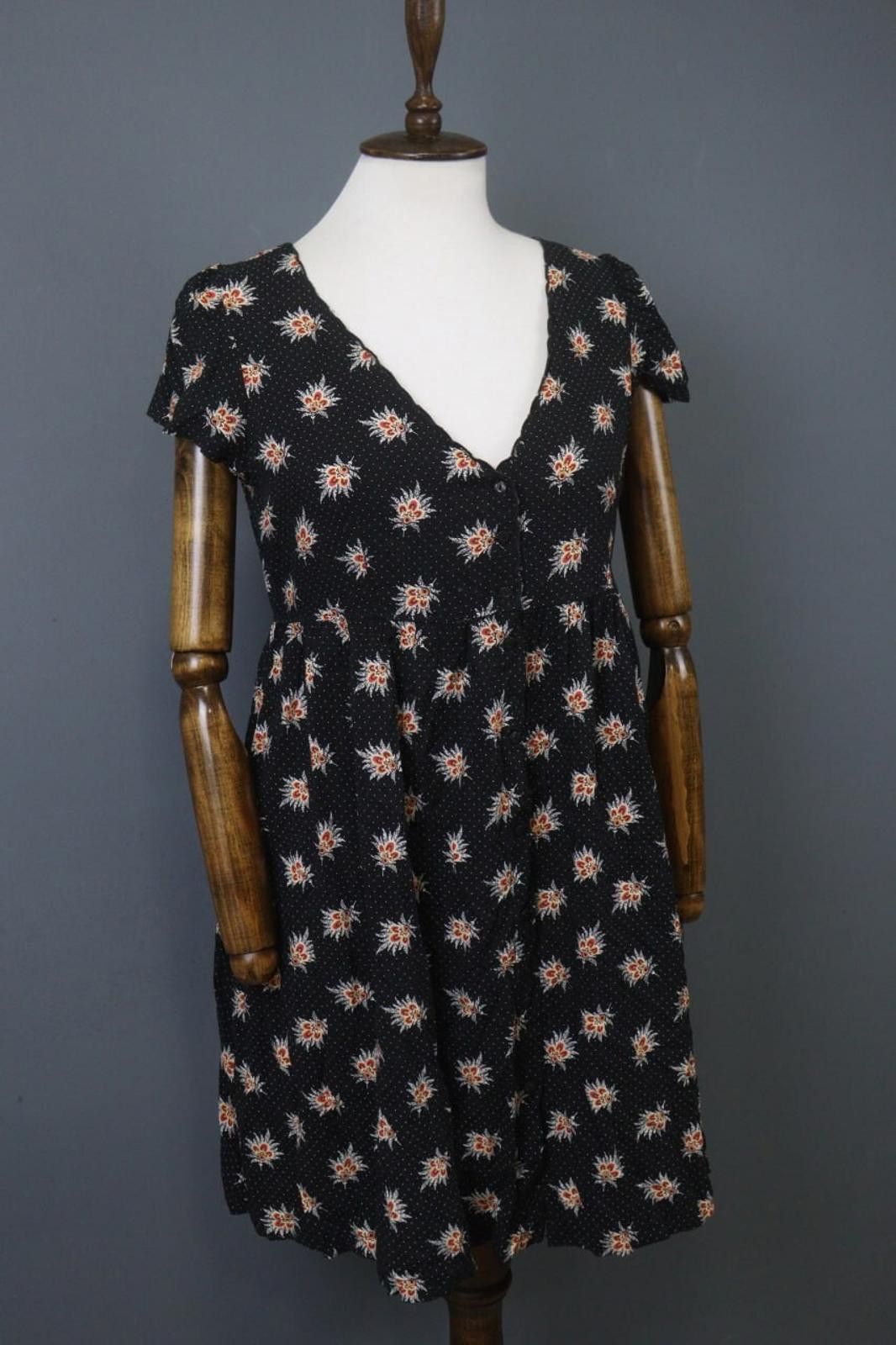 Polo Ralph Lauren Ralph Lauren Black Floral 100%Viscose Sheath Dress Size M Size M / US 6-8 / IT 42-44 - 6 Thumbnail