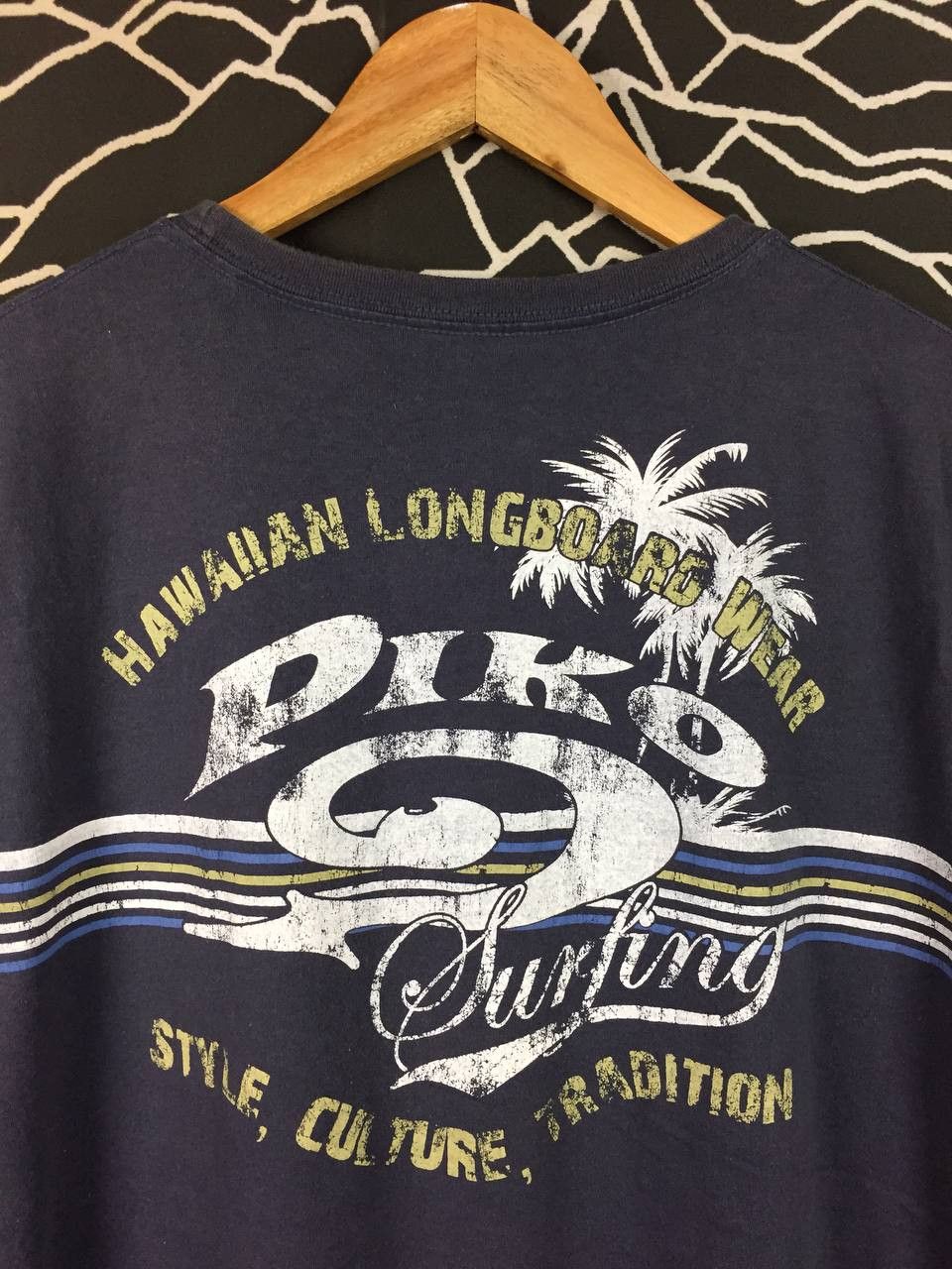 Vintage Piko Hawaiian Longboard Wear Style Culture Tradition Tee Size US XL / EU 56 / 4 - 3 Thumbnail