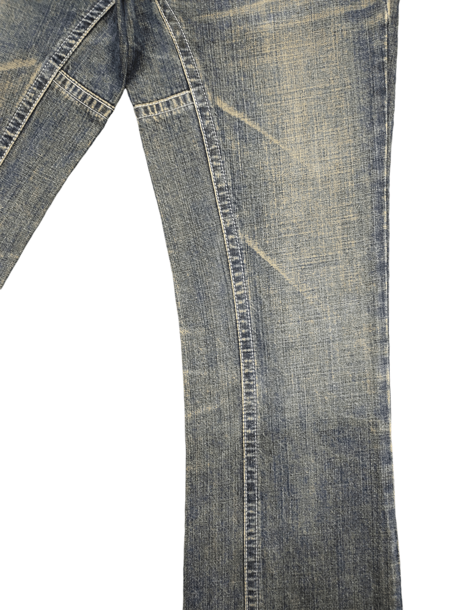 If Six Was Nine Flare Jeans Kyoto Homay Clawmark Faded Low Rise Bootcut Y2k Size US 28 / EU 44 - 7 Thumbnail