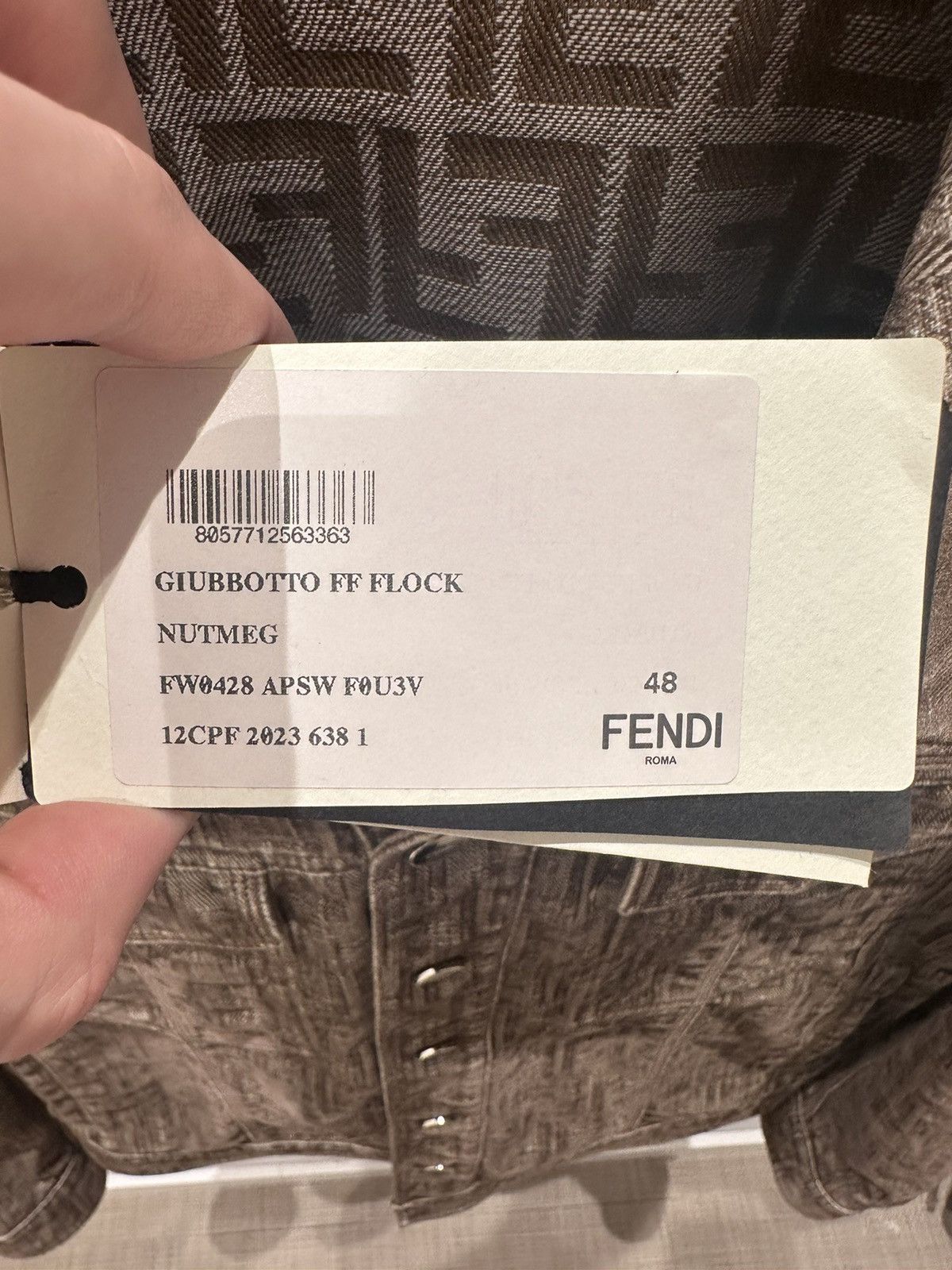 Fendi Fendi Denim Jacket (Nutmeg) Size US M / EU 48-50 / 2 - 3 Thumbnail