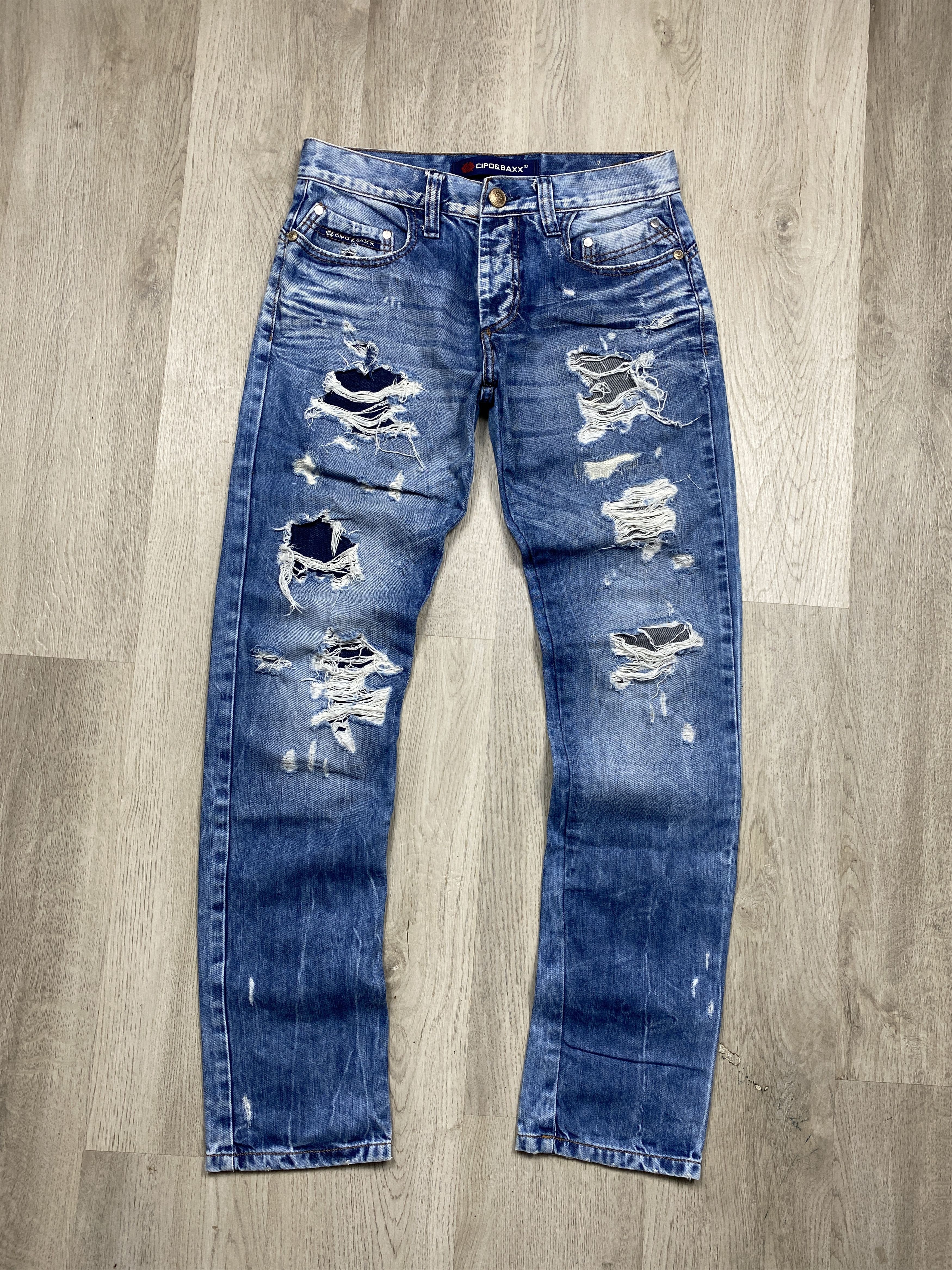 If Six Was Nine Cipo & Baxx Distressed Denim Vintage Rap Pants Jeans Size US 29 - 1 Thumbnail
