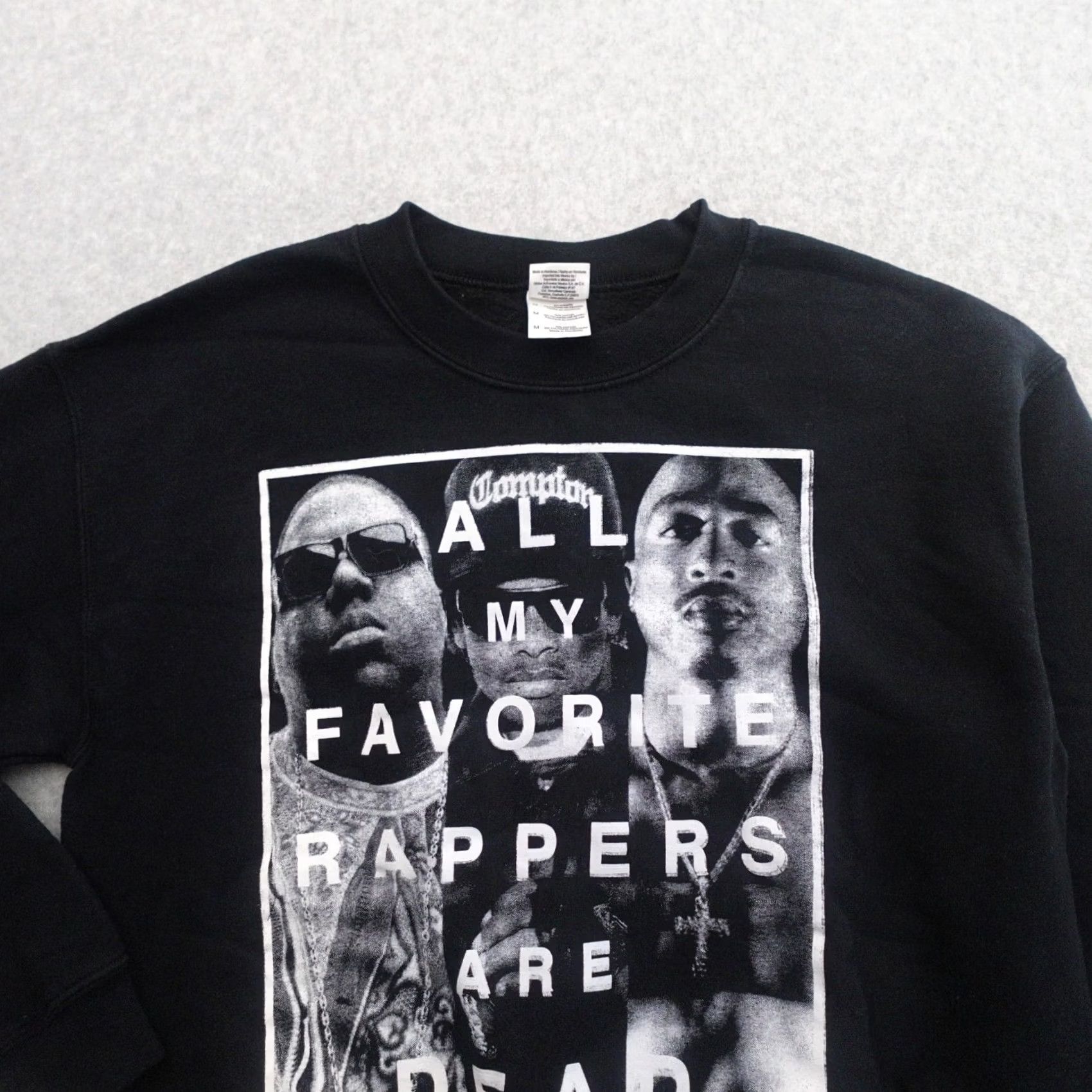 Gildan All My Favorite Rappers Are Dead Gildan Sweater Pullover Medium Black Mens Size US M / EU 48-50 / 2 - 6 Thumbnail