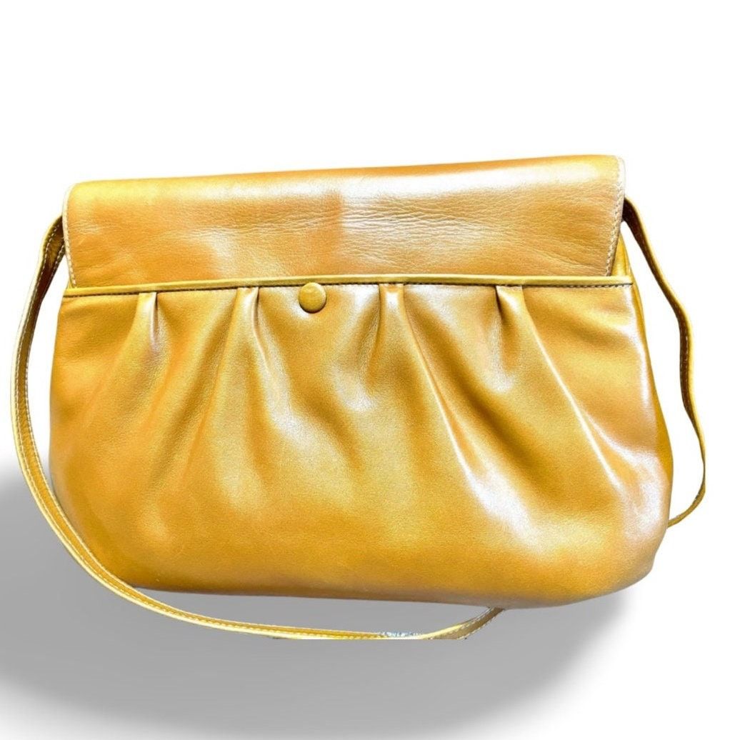 Celine Vintage Celine tanned brown leather shoulder bag with logo Size ONE SIZE - 4 Thumbnail
