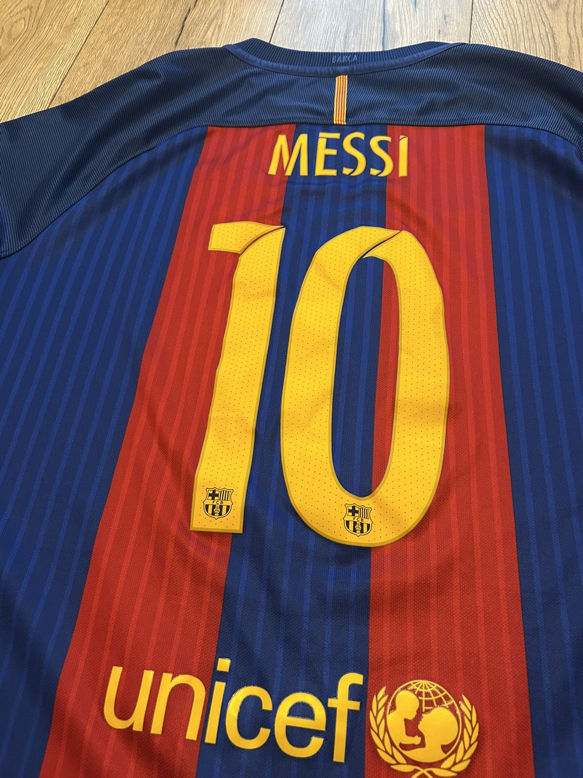 Nike × Vintage Soccer Jersey Kit Nike FC Barcelona 2016/17 Home #10 Messi Size US XL / EU 56 / 4 - 5 Thumbnail