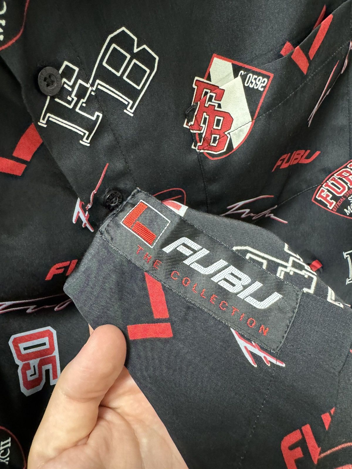 Fubu Fubu fullprint monogram silk shirt L sz Size US L / EU 52-54 / 3 - 9 Thumbnail