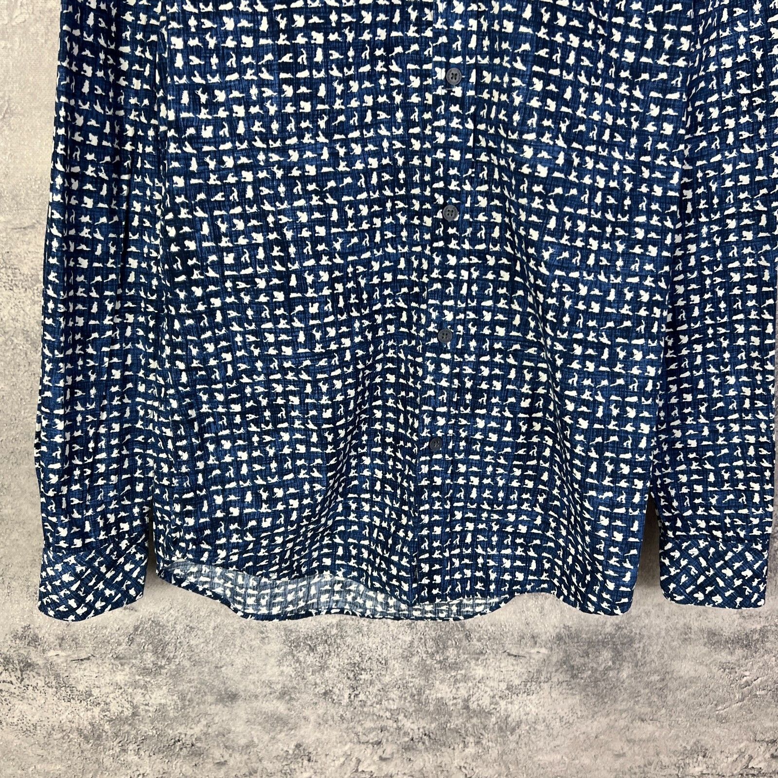 Desigual Desigual Shirt Men's Size M Peverybody Slim Blue ` Size US M / EU 48-50 / 2 - 4 Thumbnail