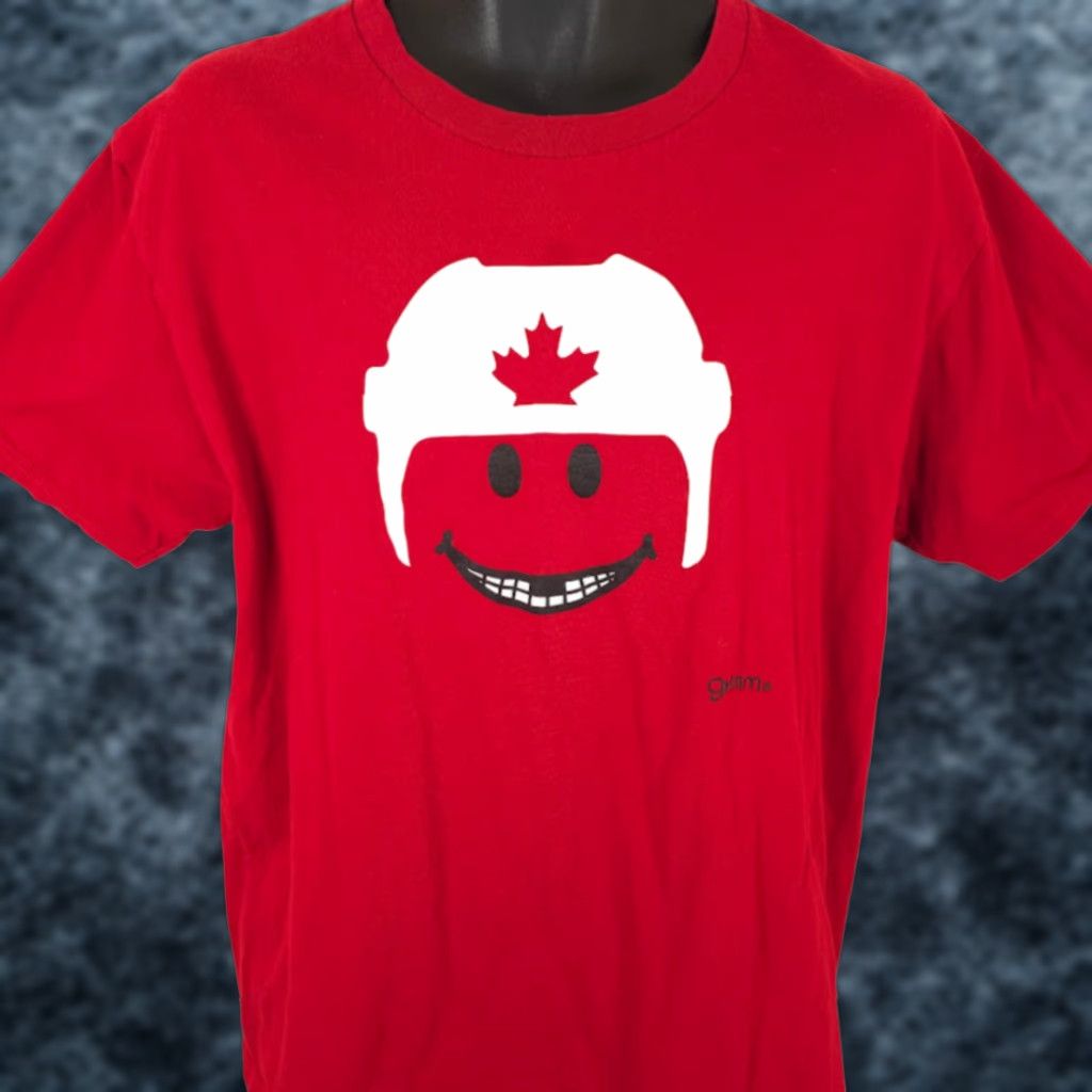 Vintage **Red Canadian Mens Ice Hockey T Shirt Size Large** User: Red Canadian Mens Ice Hockey T Shirt Size Large Size US L / EU 52-54 / 3 - 1 Thumbnail