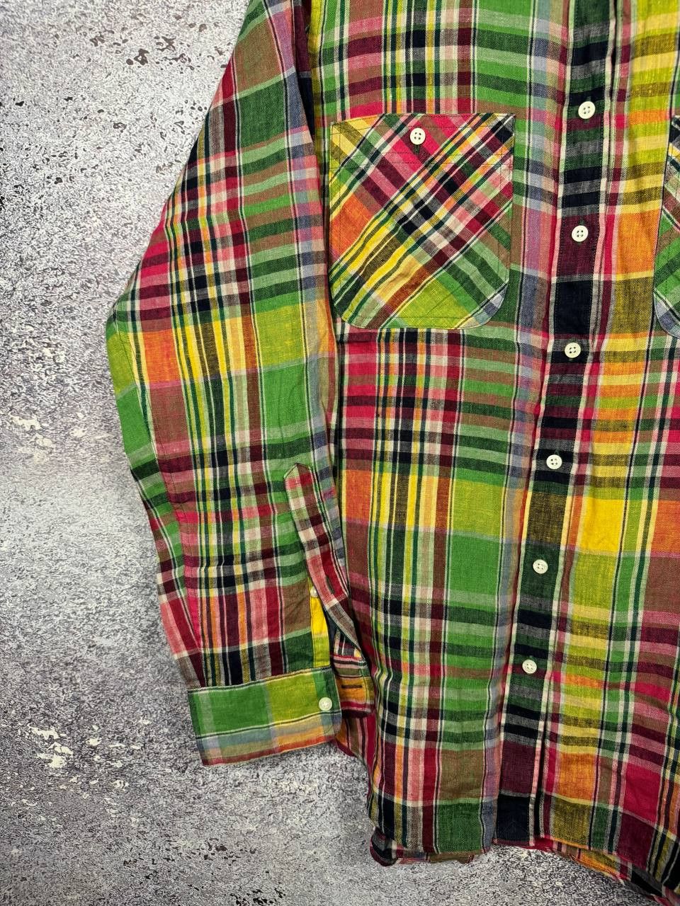 Polo Ralph Lauren Lauren Ralph Lauren 100% Linen Check Shirt Button Up Large Size US L / EU 52-54 / 3 - 4 Thumbnail
