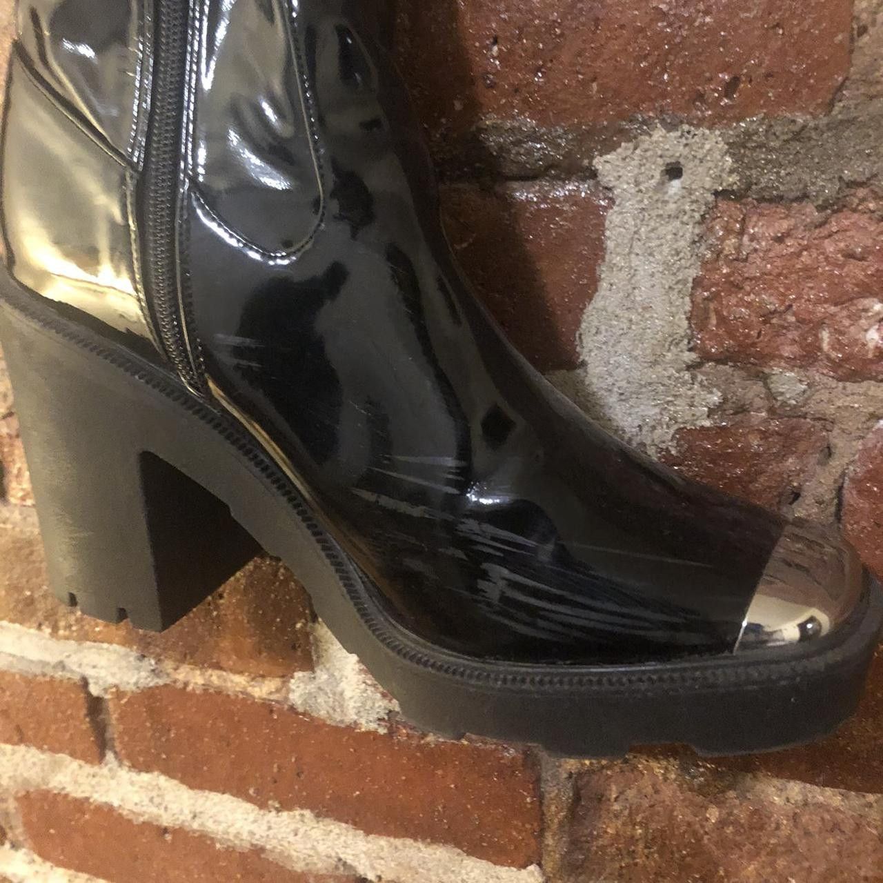 Asos 🔥 Bad Bitch Shiny Patent Thigh Boots 🔥. Size US 9.5 / IT 39.5 - 3 Thumbnail
