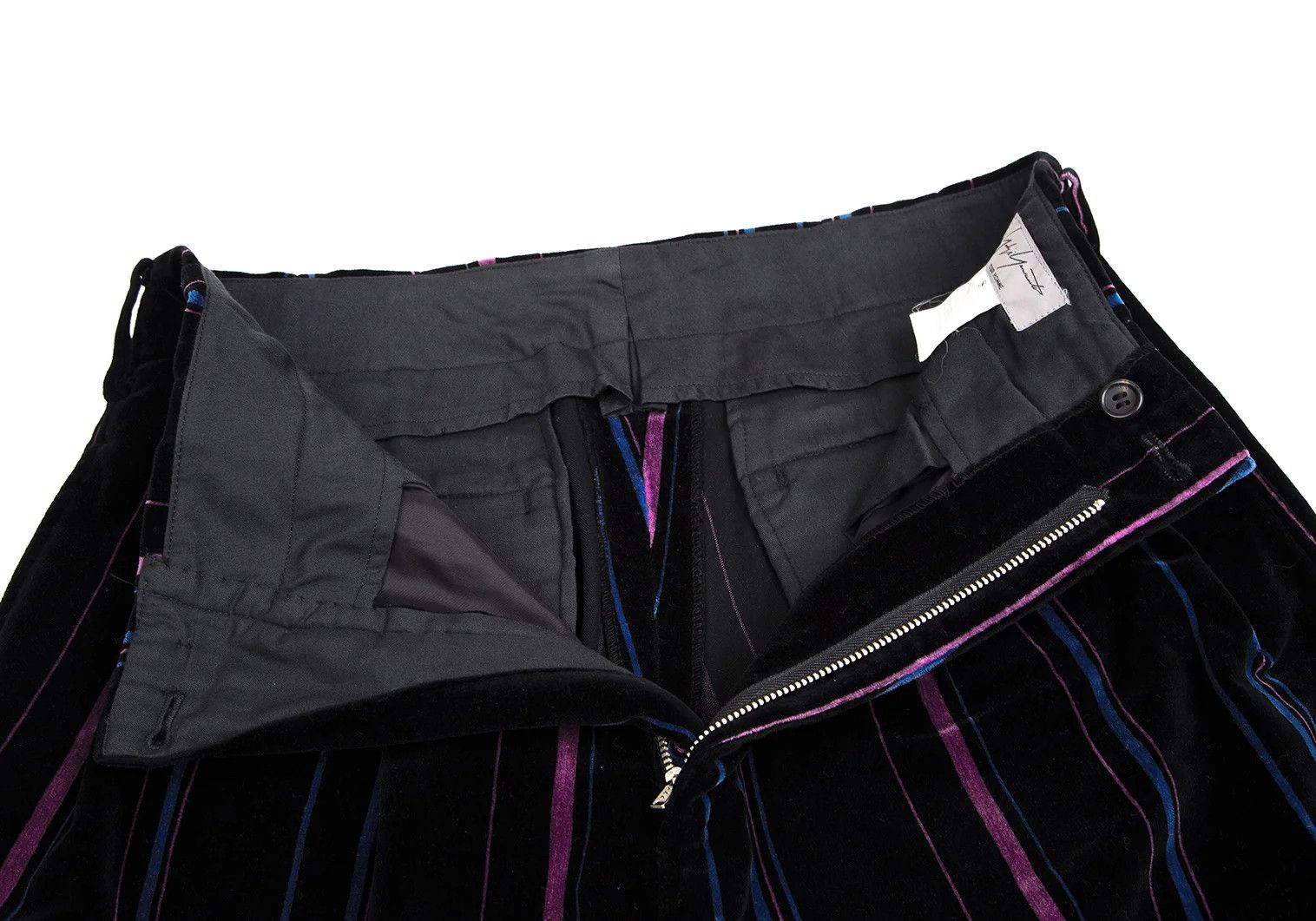 Yohji Yamamoto Yohji Yamamoto Velvet Multi-Stripe Tapered Pants Size US 30 / EU 46 - 6 Thumbnail