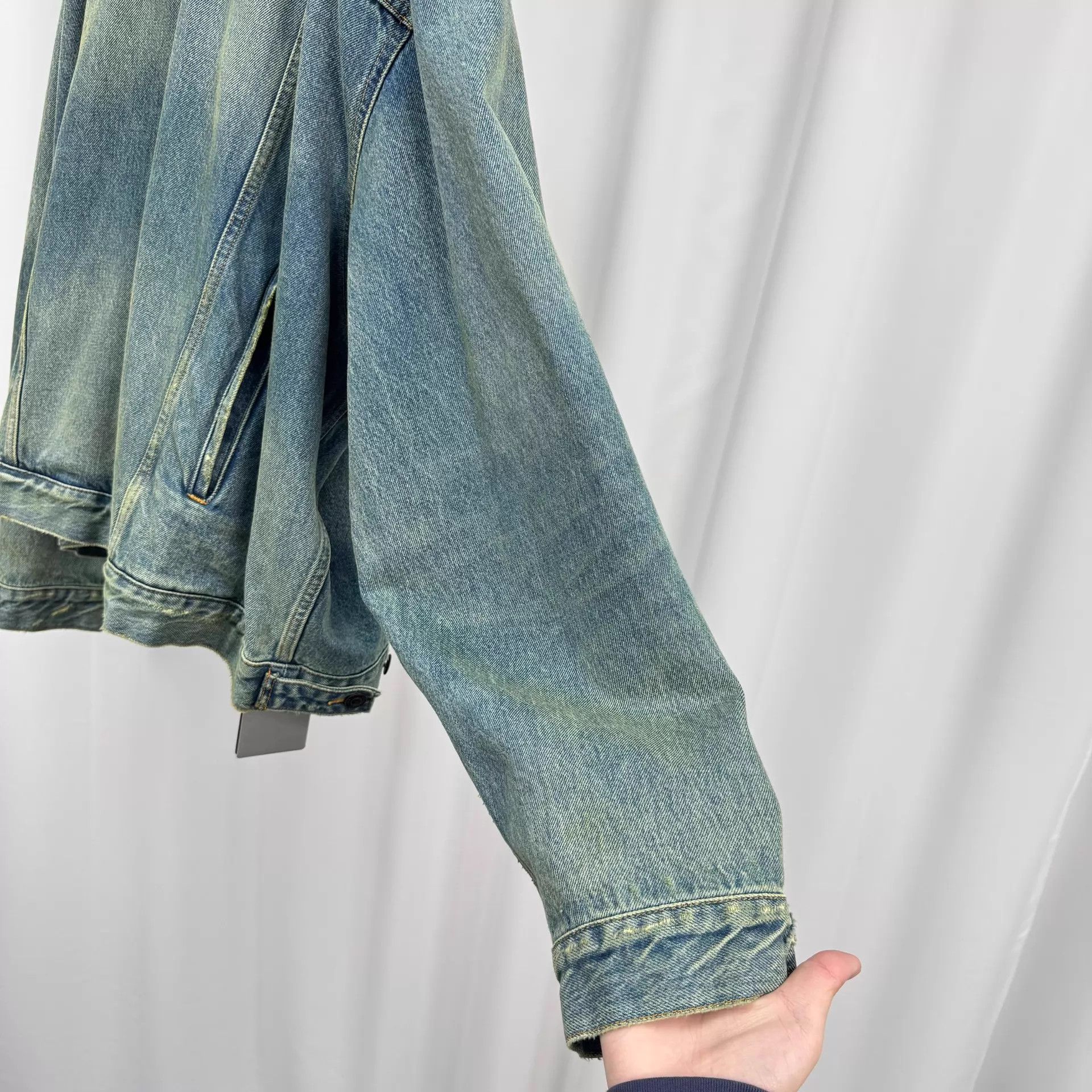 Balenciaga Balenciaga Blizzard Washed Denim Hoodie Size 3 New Size US L / EU 52-54 / 3 - 4 Thumbnail