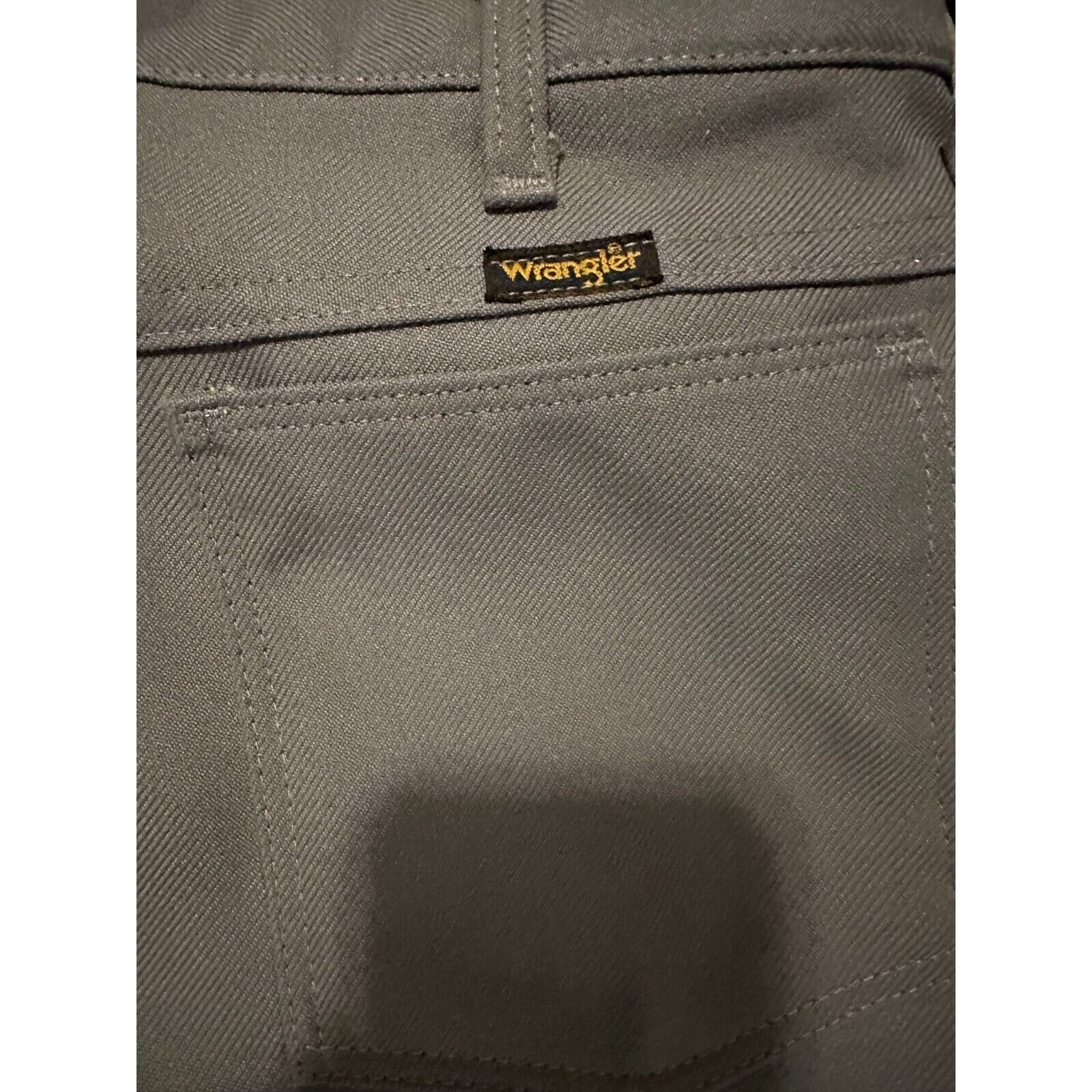 Wrangler Vintage 90s Polyester Wrangler Old School Khakis Gray 33x30 Size US 33 - 8 Thumbnail