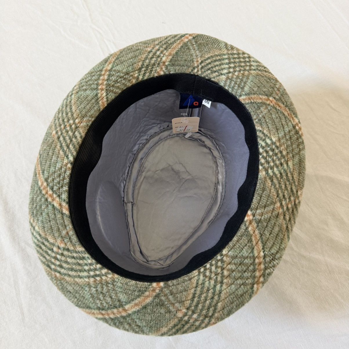 Other Vintage Style Wool Plaid Hat Green Tan Check Brim Cap S/M Size ONE SIZE - 10 Thumbnail