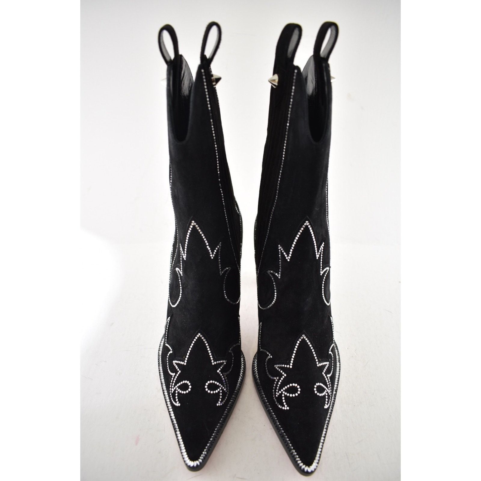 Christian Louboutin Christian Louboutin Santigag Strass Black Suede Boot 36 Size US 5 / IT 35 - 10 Thumbnail