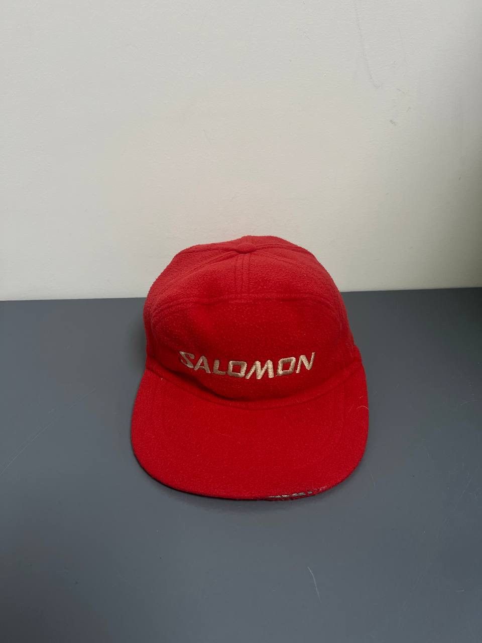 Salomon Vintage Salomon Fleece Cap Outdoor Hat Travel Red Unisex Size ONE SIZE - 2 Thumbnail
