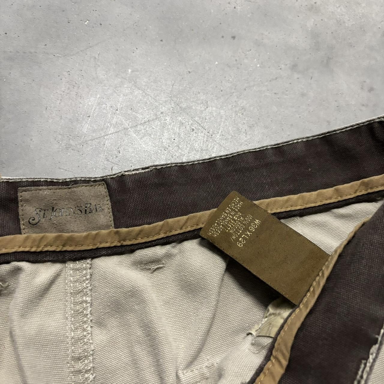 Japanese Brand × Vintage Crazy Vintage Y2K/2000s Baggy Cream Skater Style Cargo Pants! Size US 34 / EU 50 - 8 Thumbnail