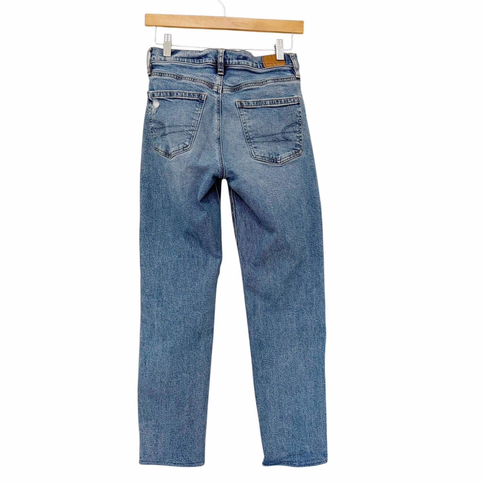 American Eagle Outfitters American Eagle 90s Straight Distressed Patchwork Jeans Sz 0 Size 25" / US 0 / IT 36 - 5 Thumbnail