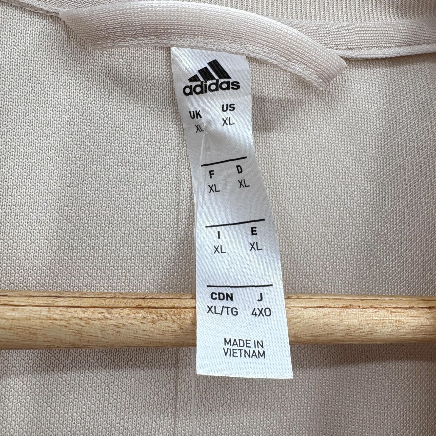 Adidas Adidas Track Jacket Mens XL Beige AFS TR JK Tape Climalite Full Zip Athletic NWT Size US XL / EU 56 / 4 - 4 Thumbnail