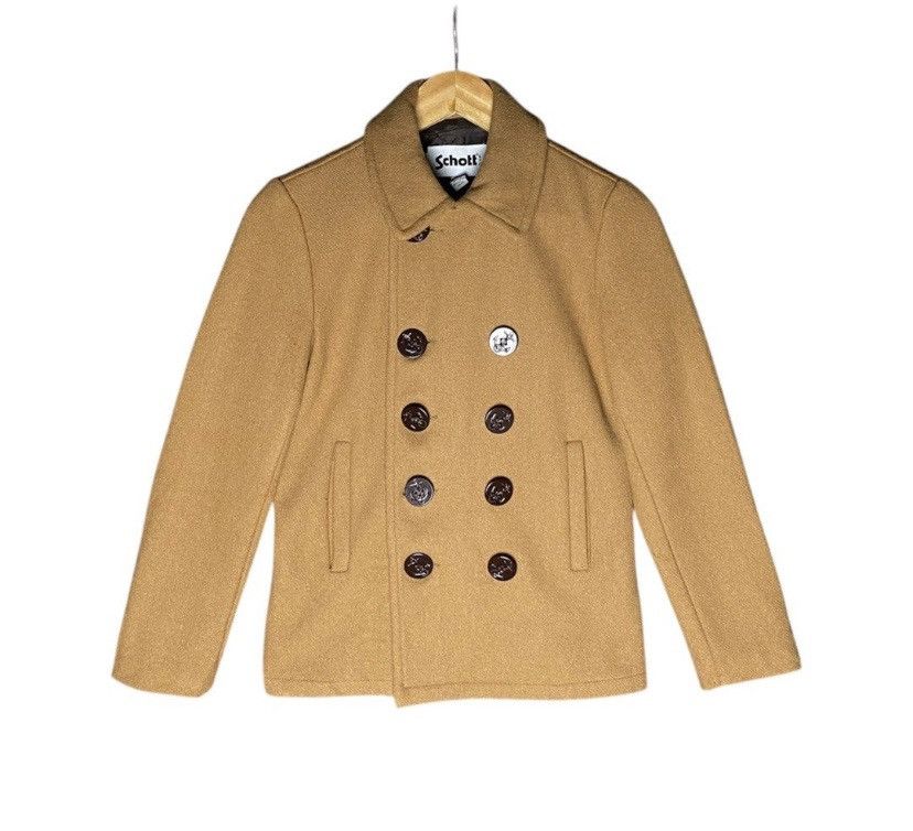 Schott Schott Classic Mustard Peacoat Wool Size US S / EU 44-46 / 1 - 1 Thumbnail