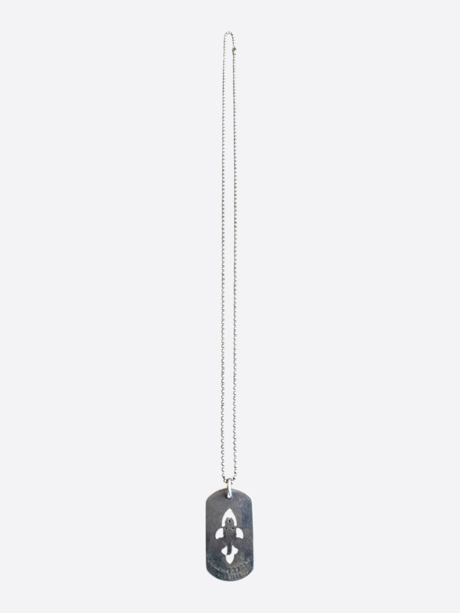 Chrome Hearts Chrome Hearts Silver Dagger & Fleur Dog Tag Necklace Size ONE SIZE - 4 Thumbnail