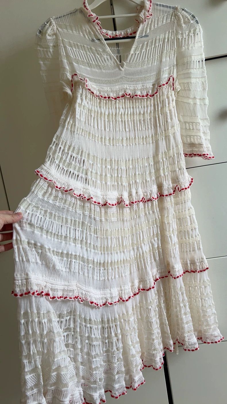 Alexander McQueen Alexander McQUEEN Knitted lace, mulberry silk knitted dress Size S / US 4 / IT 40 - 7 Thumbnail