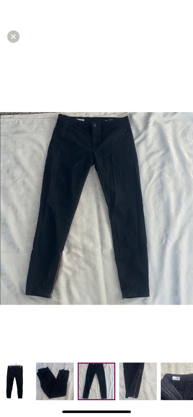 Gap Gap black inseam zipper legging jeans size 2 Size 26" / US 2 / IT 38 - 4 Thumbnail