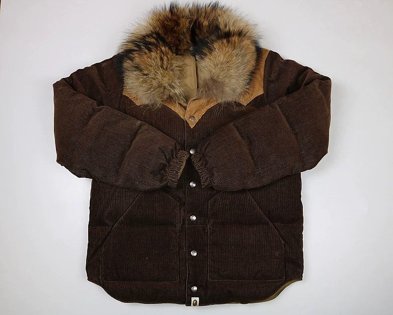 Bape bape corduroy down jacket with fur hood Size US M / EU 48-50 / 2 - 1 Thumbnail