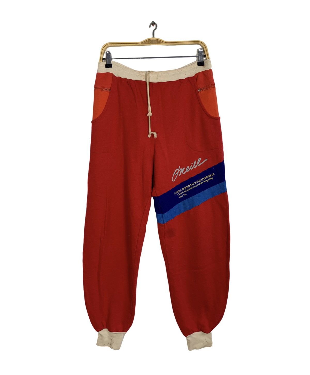 image of 80's Oneill Sportswear Jogger Sweatpant Unisex in Red, Men's (Size 30)