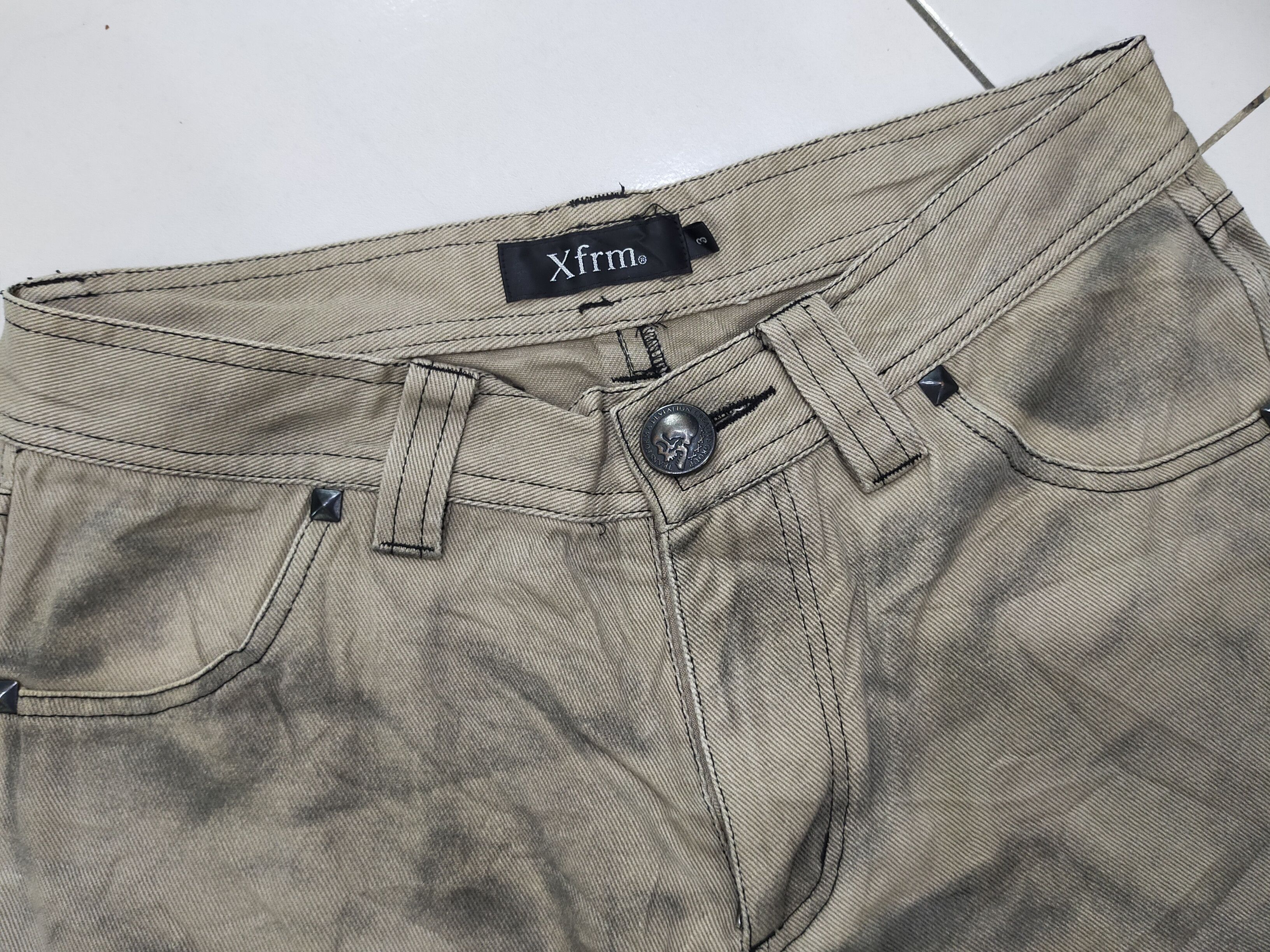 If Six Was Nine × Japanese Brand × Le Grande Bleu (L.G.B.) 🔥RARE!! VINTAGE XFRM PAINTED FLARE JEANS Size 31" - 8 Thumbnail