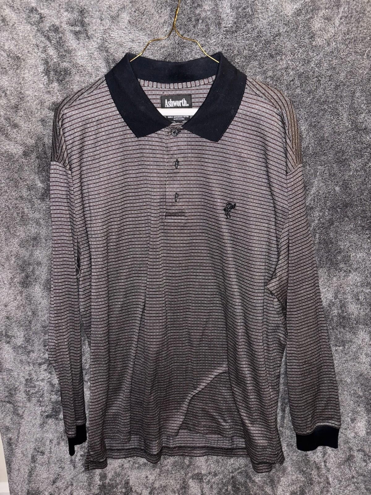 Ashworth Vintage Ashworth Golf Shirt Polo L Black Brown Preppy 90s Size US L / EU 52-54 / 3 - 1 Thumbnail