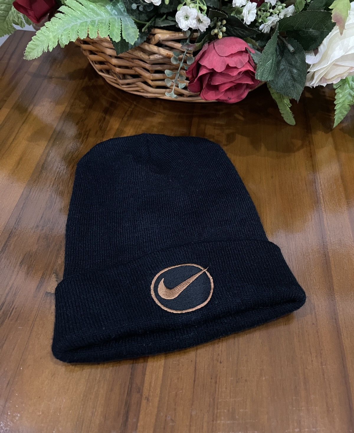 Nike 90s Nike Swoosh Black Beanie Hats Size ONE SIZE - 1 Thumbnail