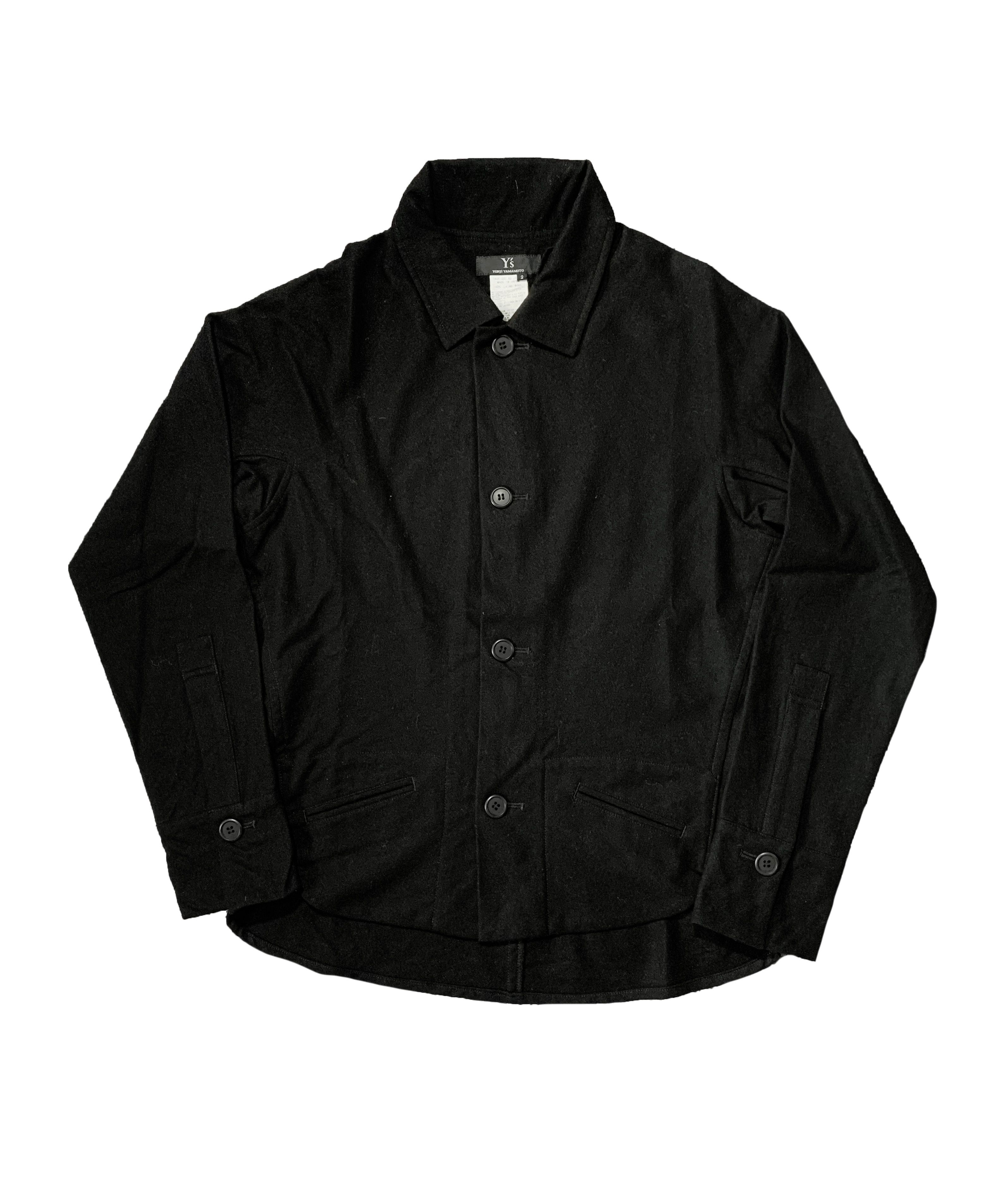 image of Y's By Yohji Yamamoto Wool Shirt in Black, Men's (Size Medium)