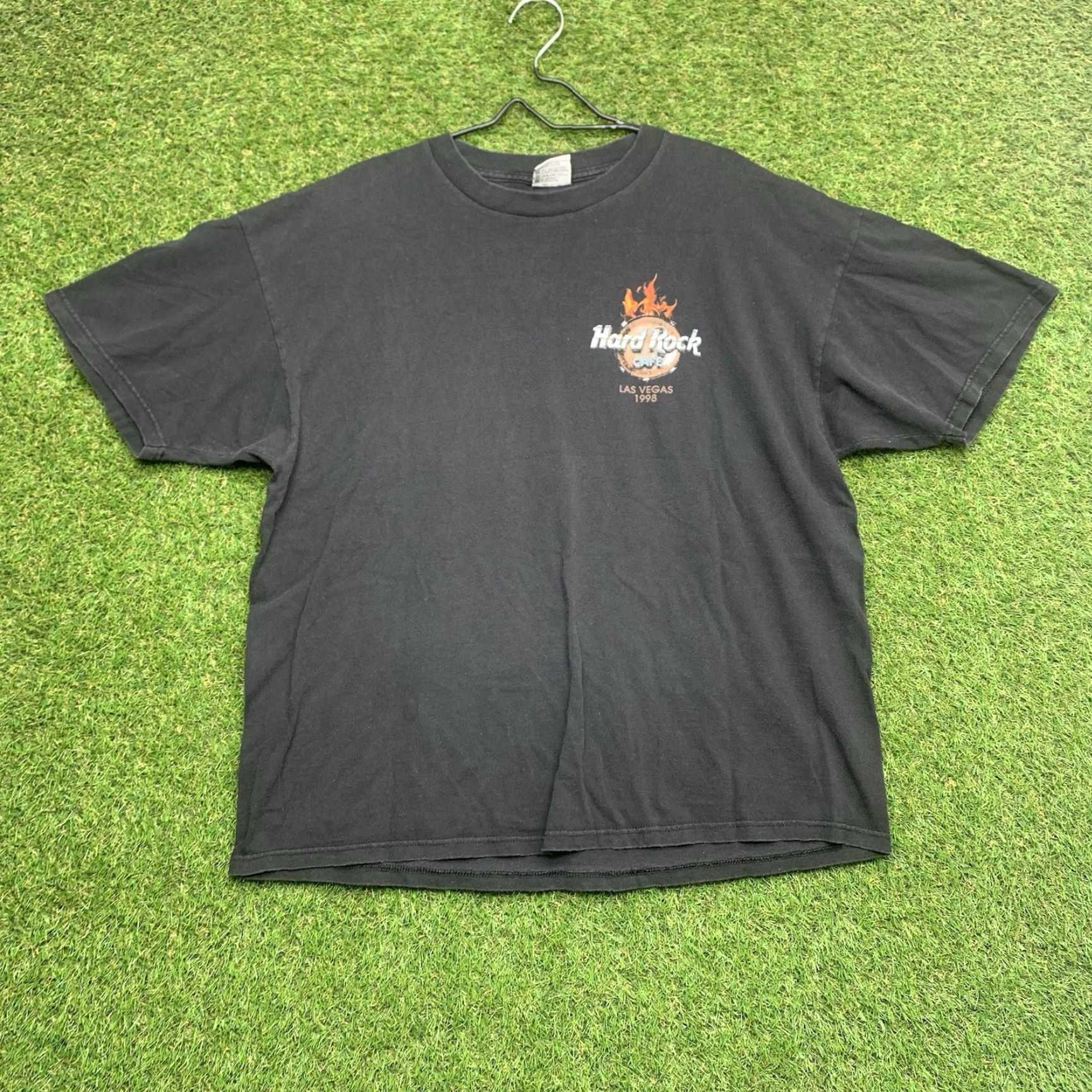Hard Rock Cafe VINTAGE Hard Rock Cafe Shirt Mens XL Black Short Sleeve Flames Fire Guitar Music 90s y2k Size US XL / EU 56 / 4 - 2 Thumbnail